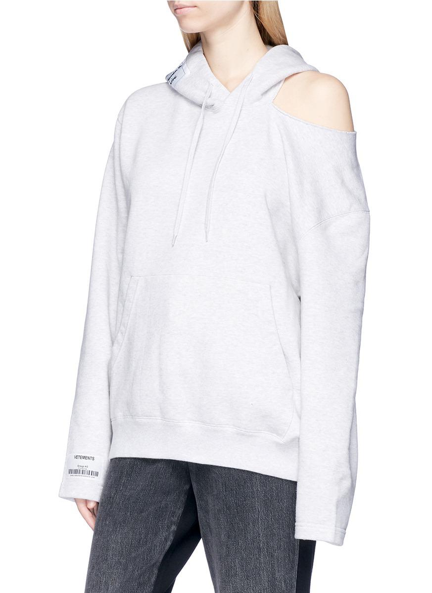 hoodie with shoulder cutouts