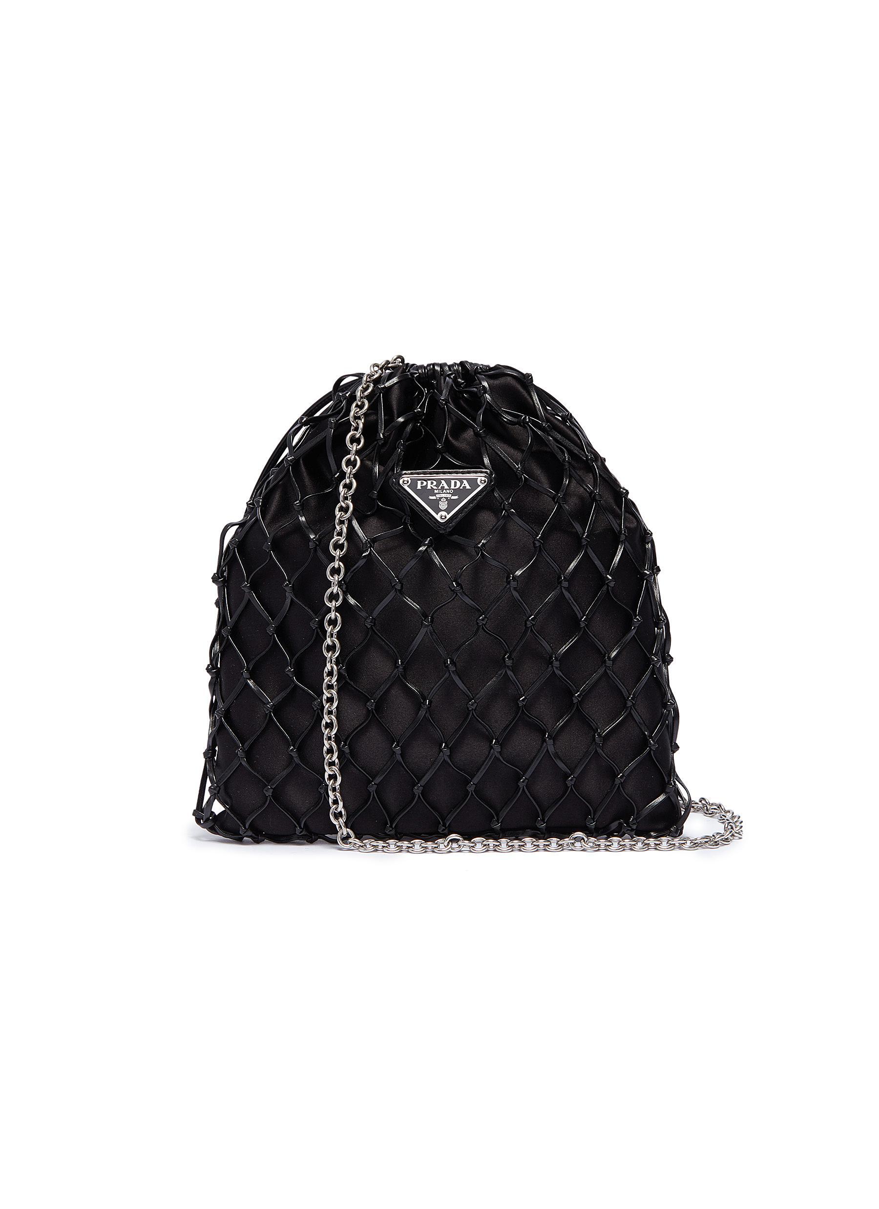 prada fishnet bag