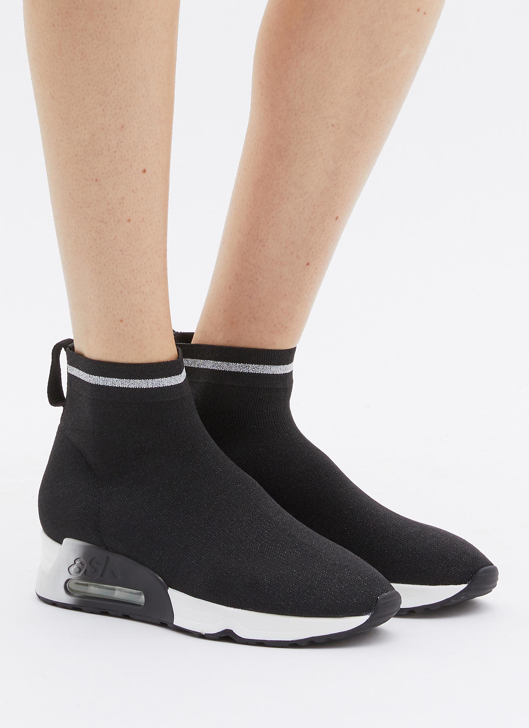 ash spot stripe sock sneaker
