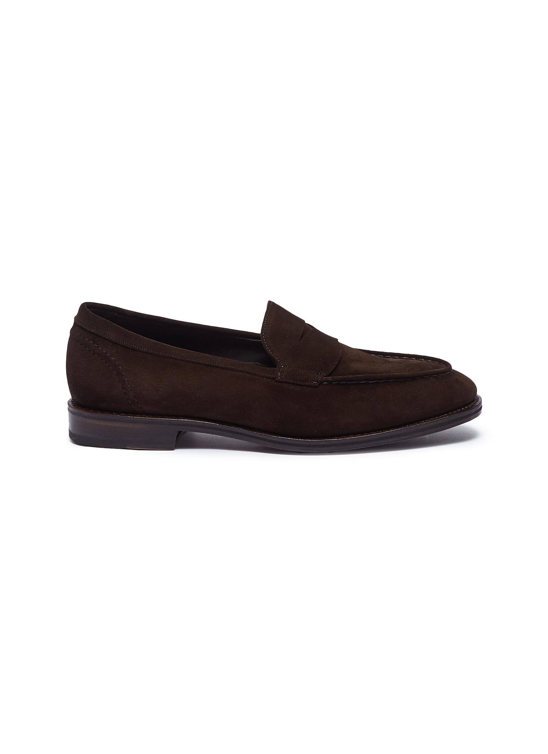 Allen Edmonds 'mercer Street' Suede Penny Loafers in Dark Brown (Brown ...