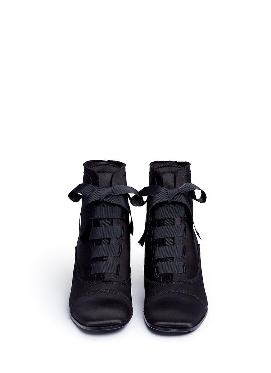 ankle boots with ribbon laces