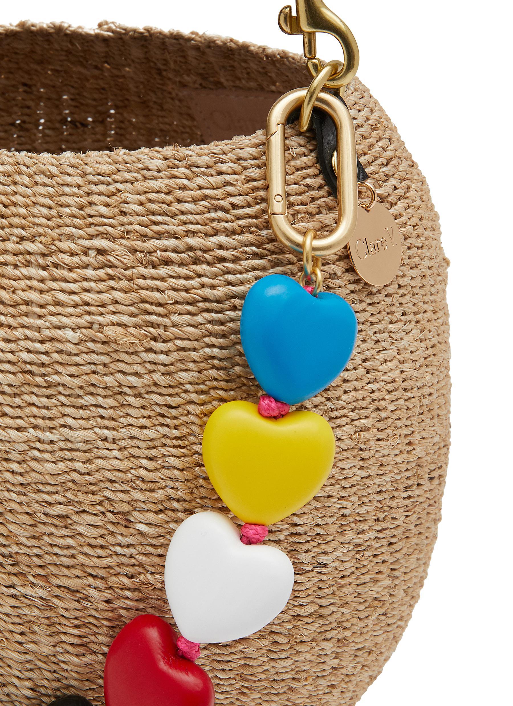 Clare V. Heart Collar Necklace/bag Strap in Blue