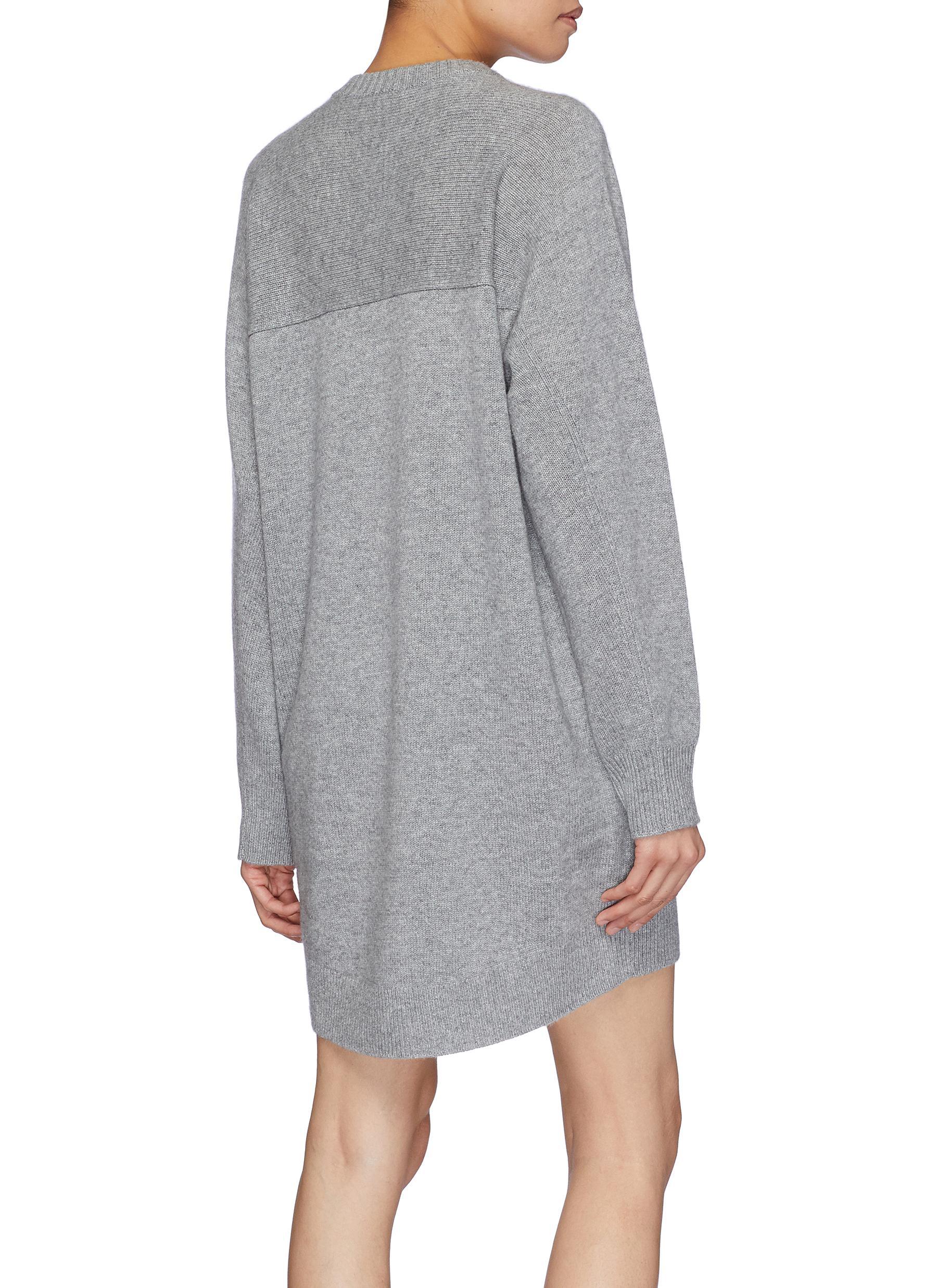 Theory Cashmere Oversized Sweater Dress in Gray for Men - Lyst
