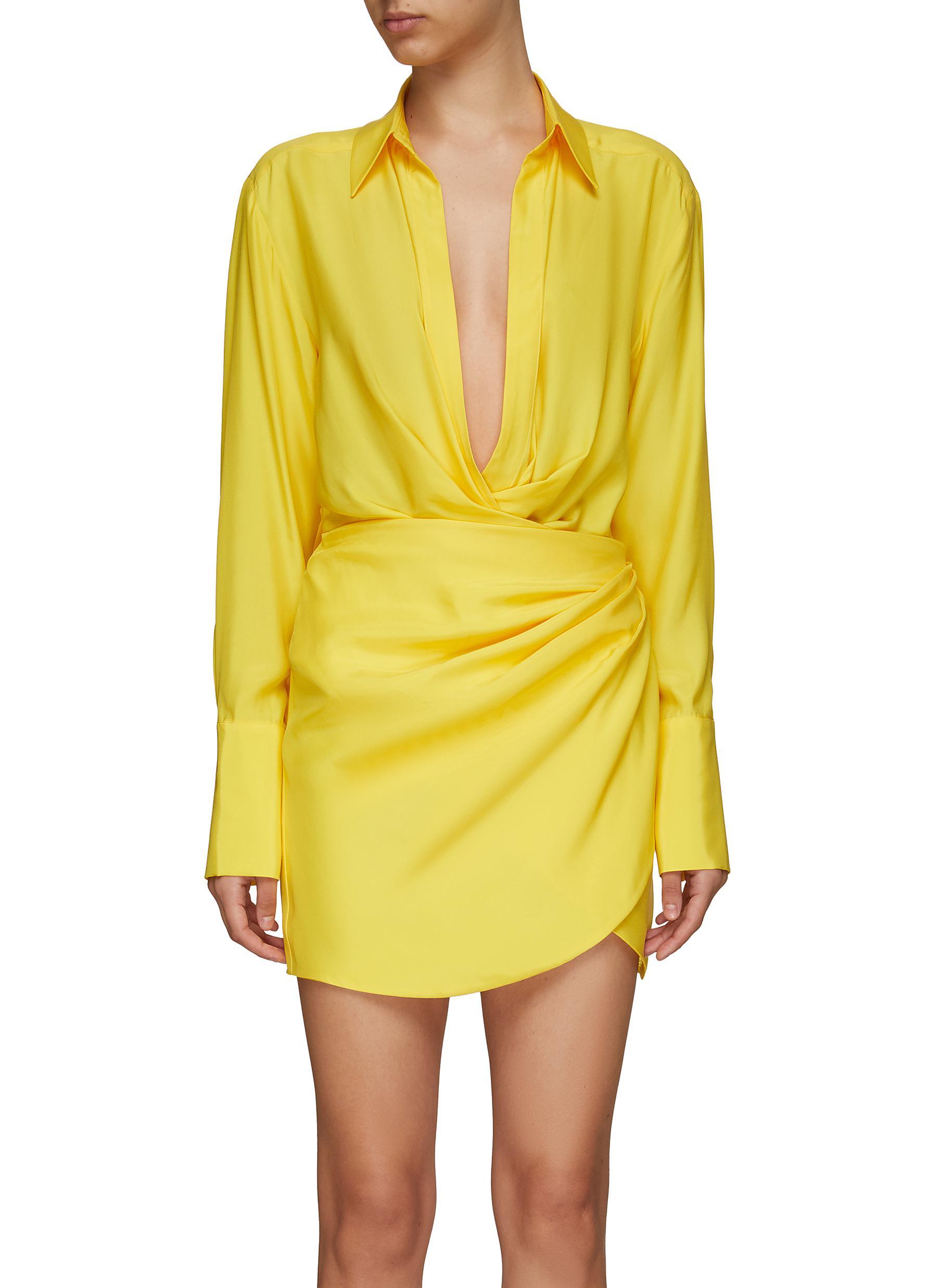 GAUGE81 'naha' Short Silk Shirt Dress 
