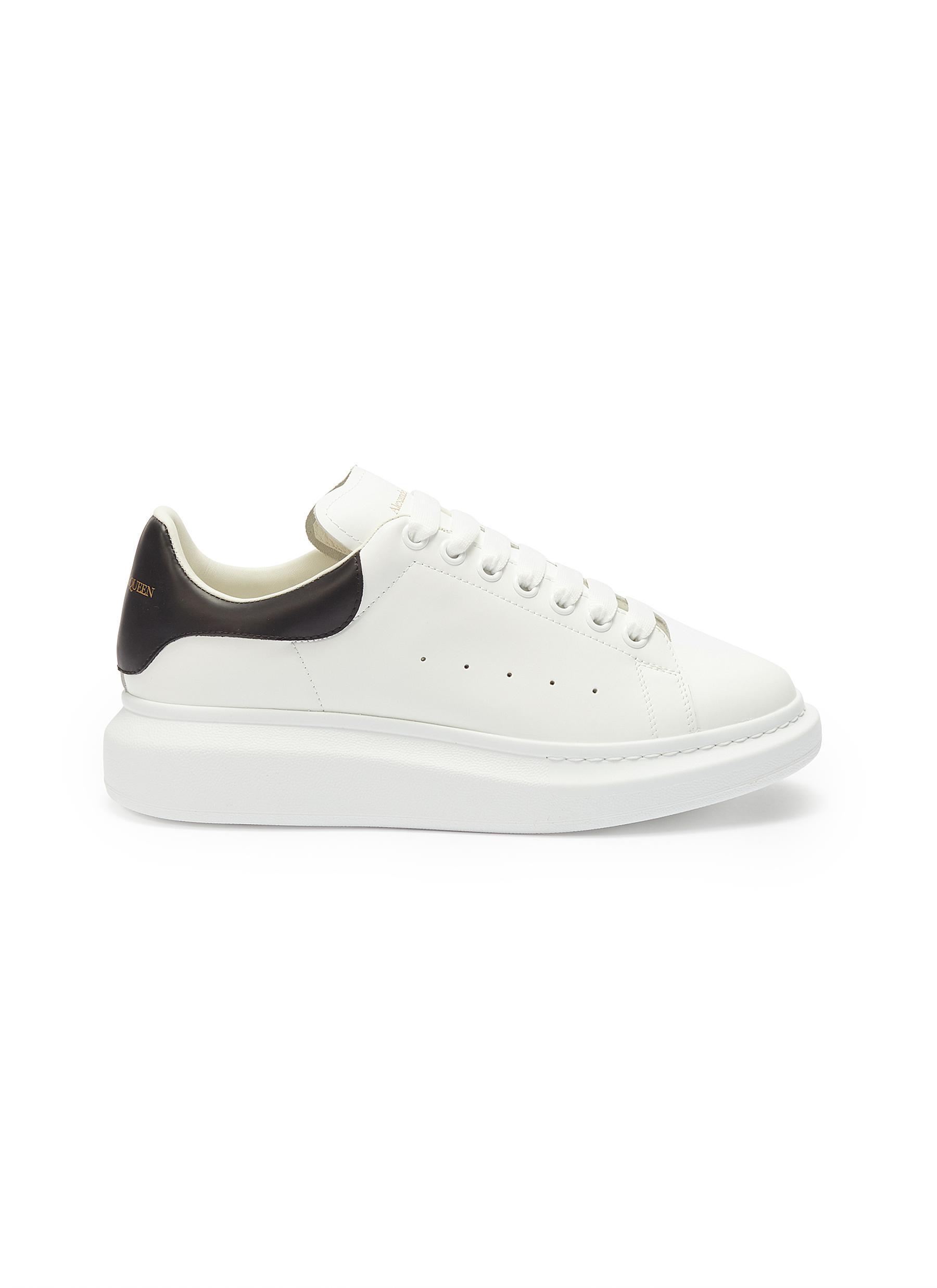 Alexander McQueen 'oversized Sneaker' In Leather in White / Black ...