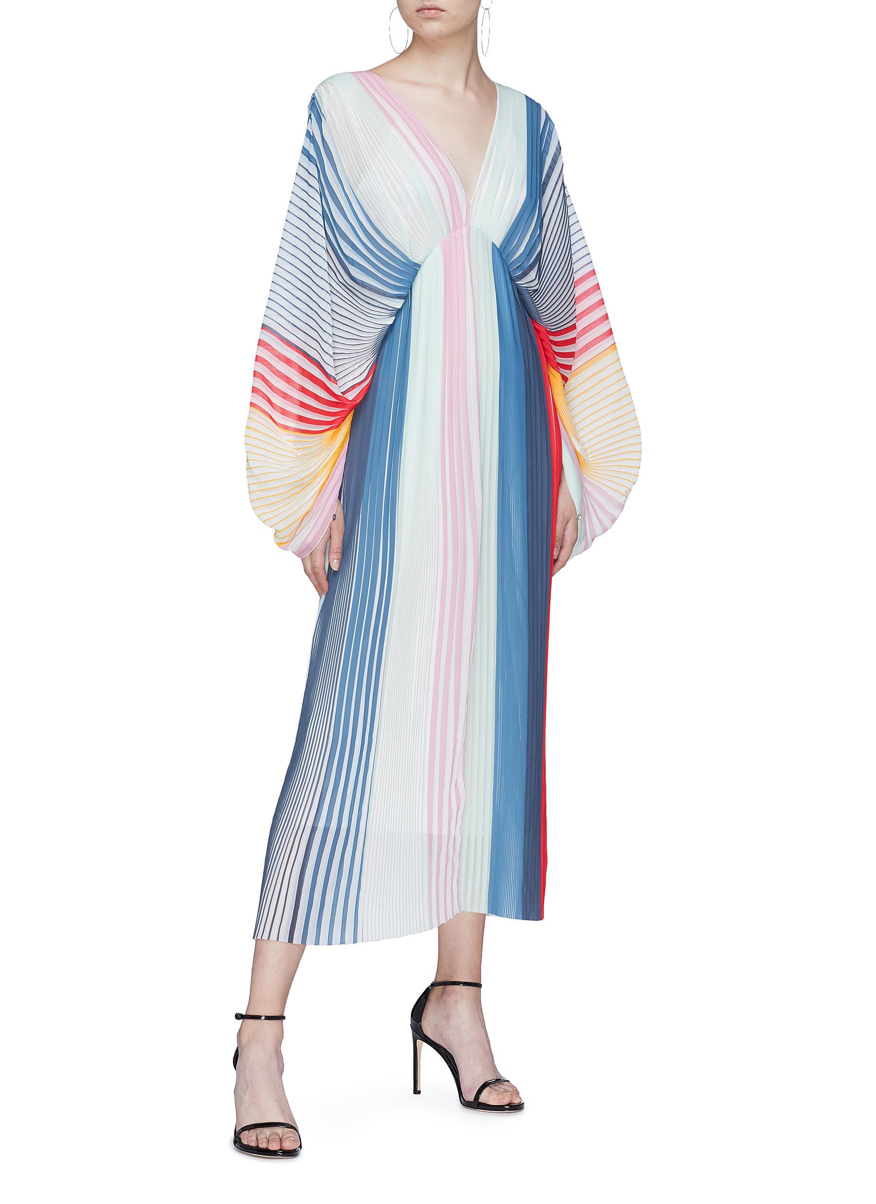 rainbow pleated dress