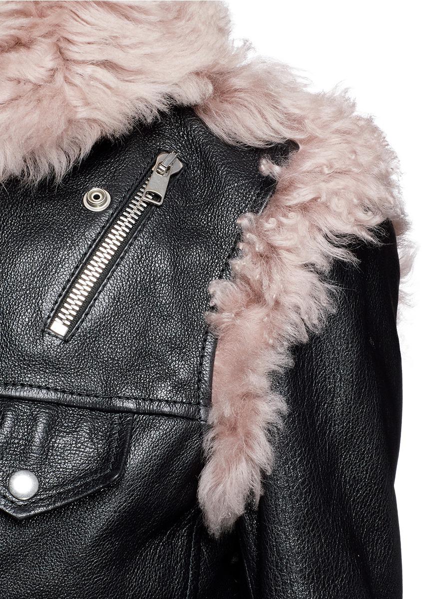 buffalo panelled biker jacket