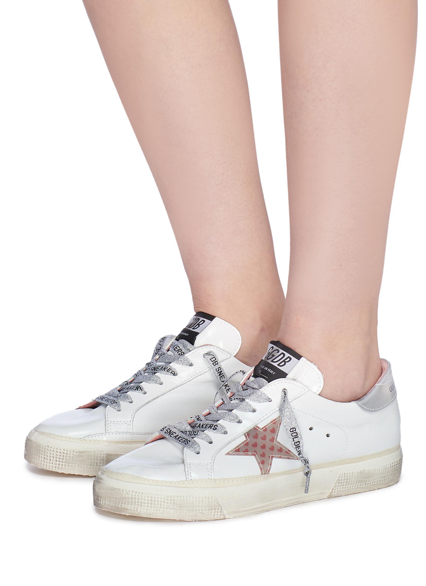 Golden Goose 'may' Print Star Leather Sneakers in - Lyst