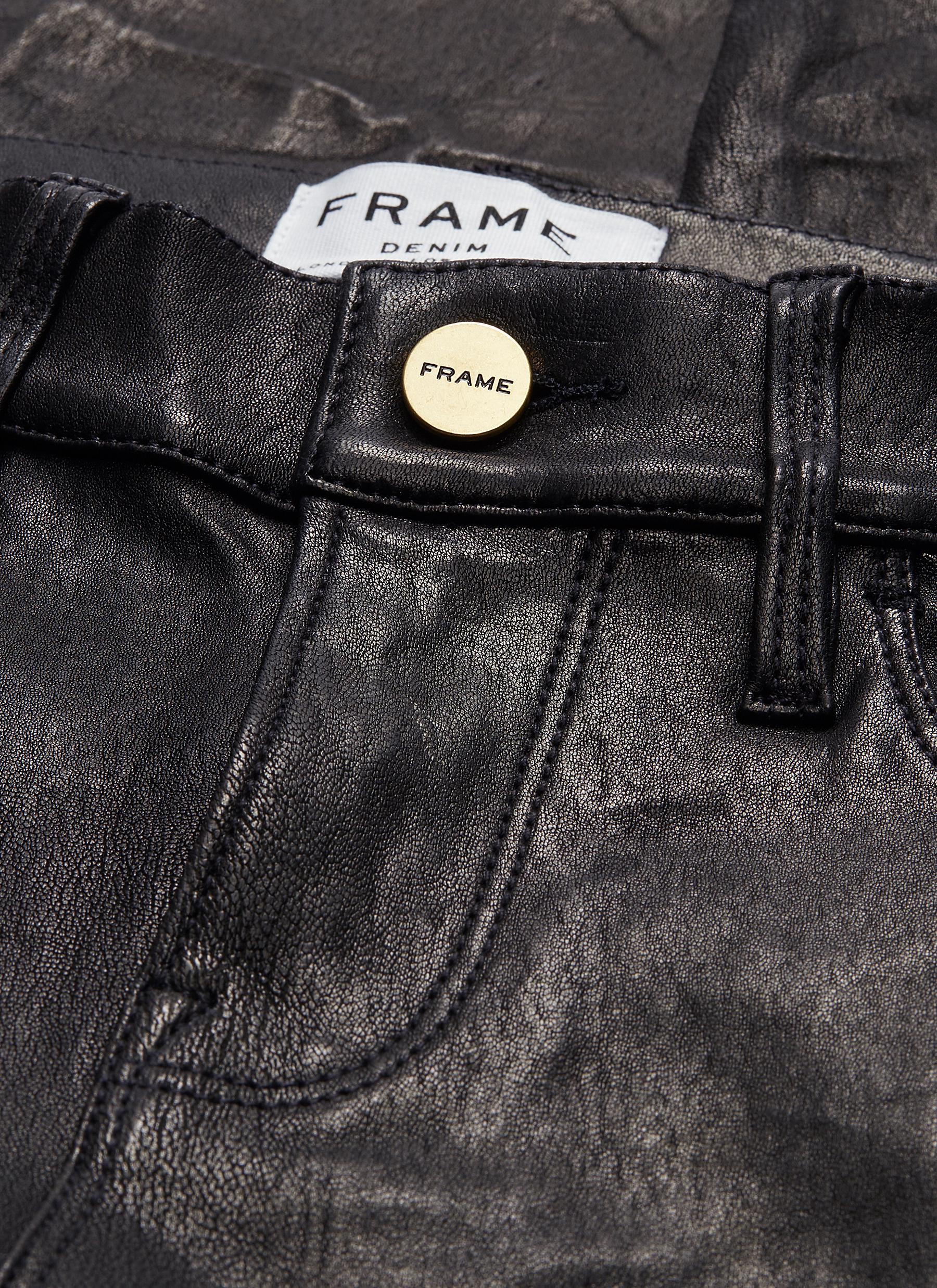 frame le skinny de jeanne leather pants
