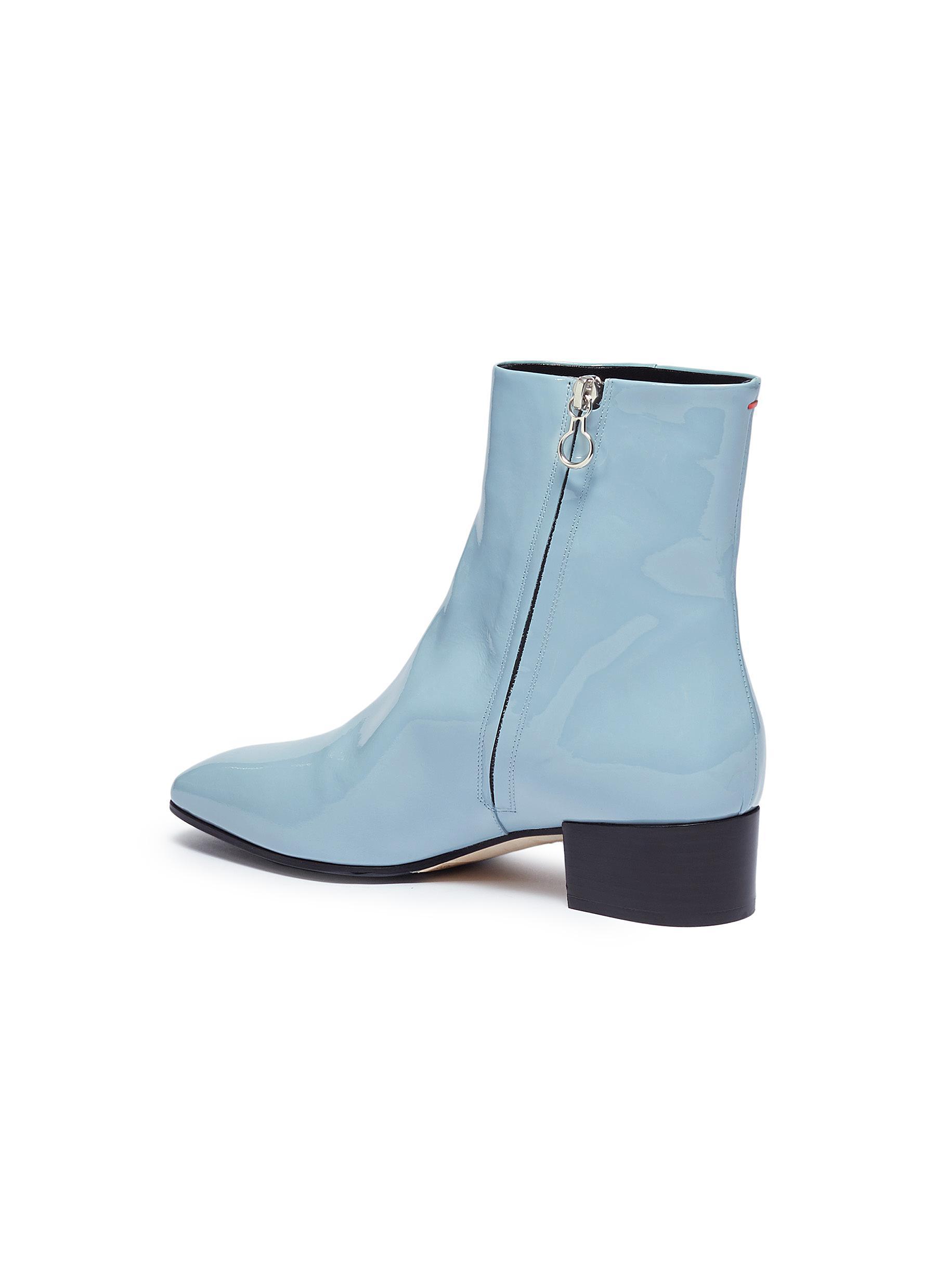 Aeyde 'naomi' Patent Leather Ankle Boots in Blue for Men - Lyst
