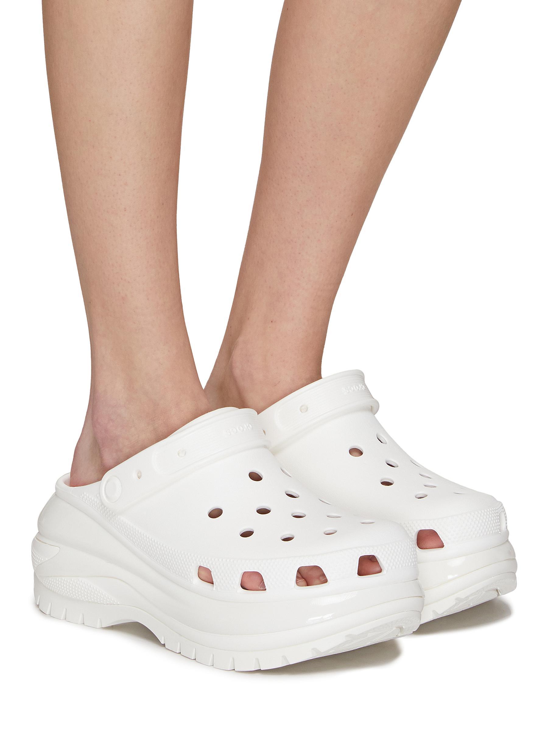 Crocs™ 'mega Crush Clog' Platform Sandals in White | Lyst