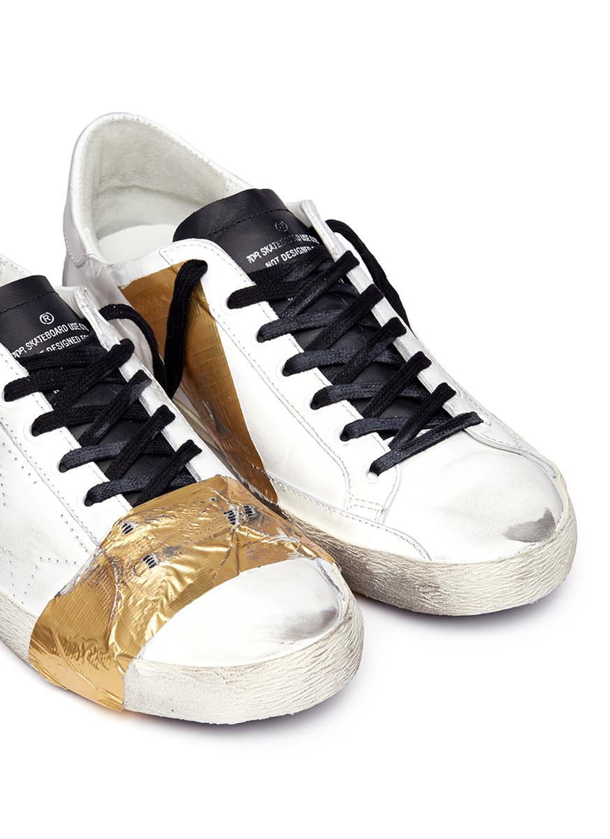 golden goose tape shoes