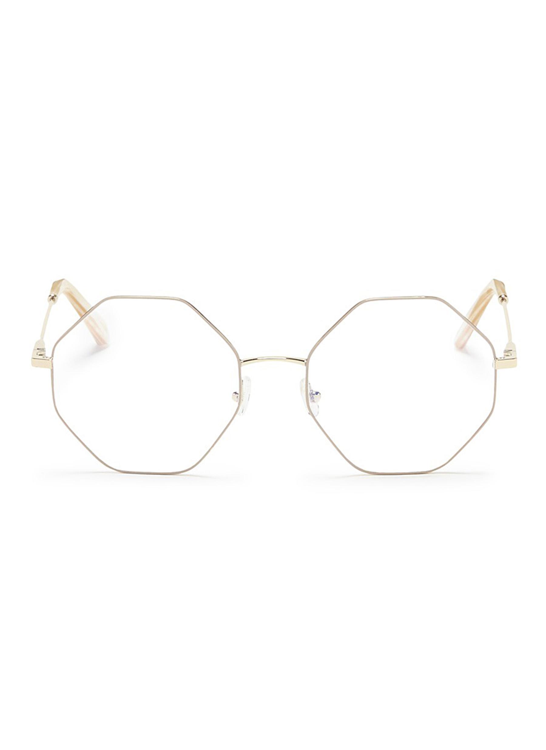 Chloé 'palma' Octagon Frame Metal Optical Glasses | Lyst