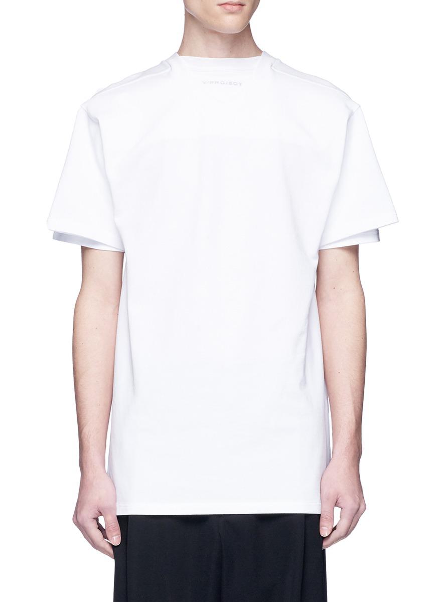 Y. Project Cotton Double Sleeve T-shirt in White for Men | Lyst