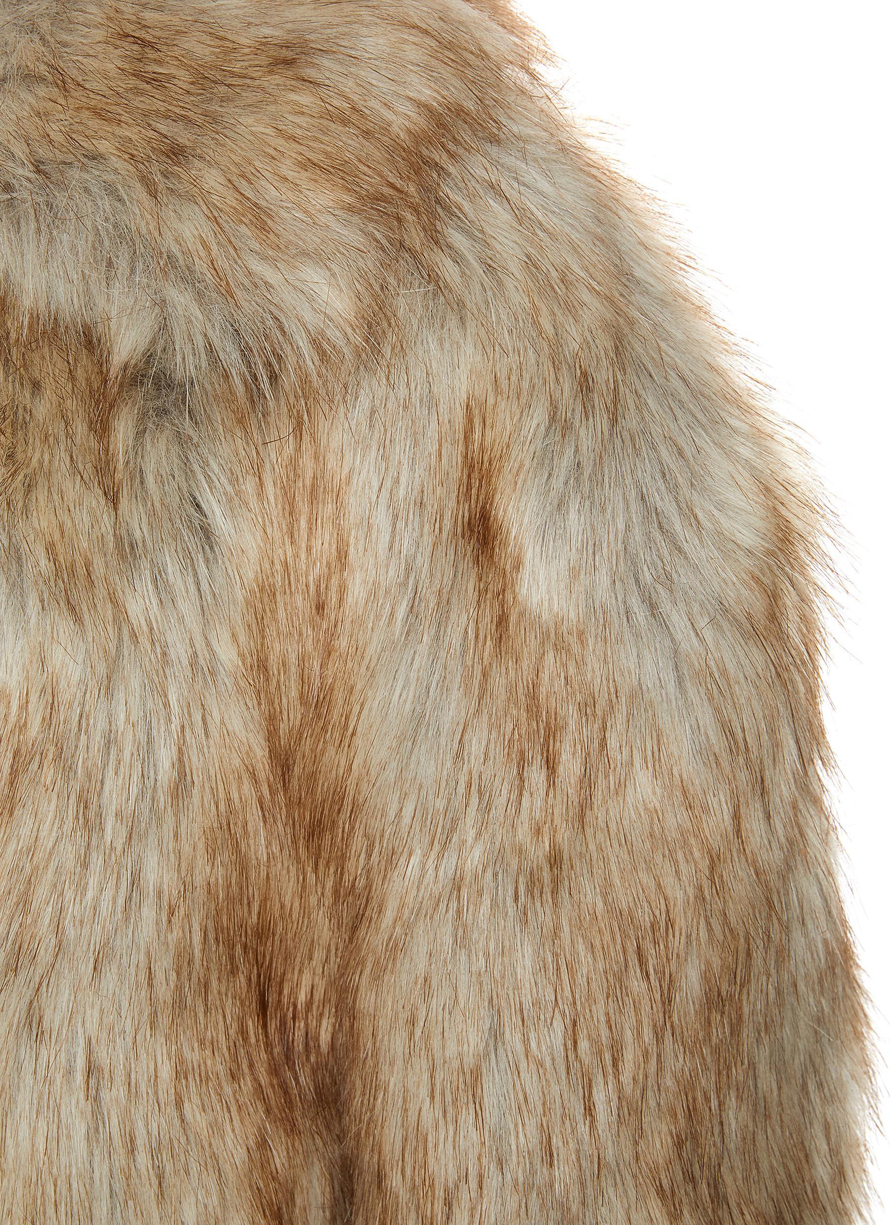 Neutral Short Faux Fur Coat, WHISTLES