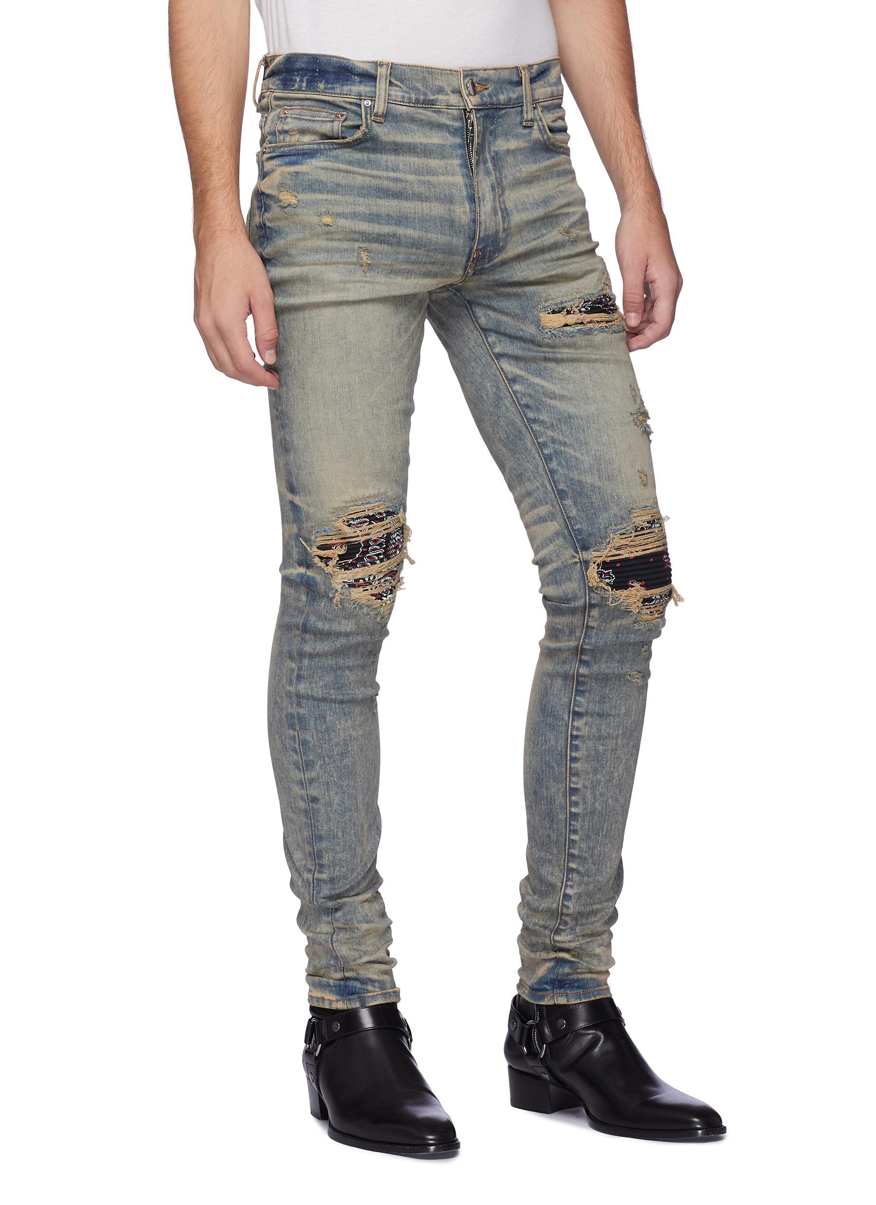 indigo ripped skinny jeans