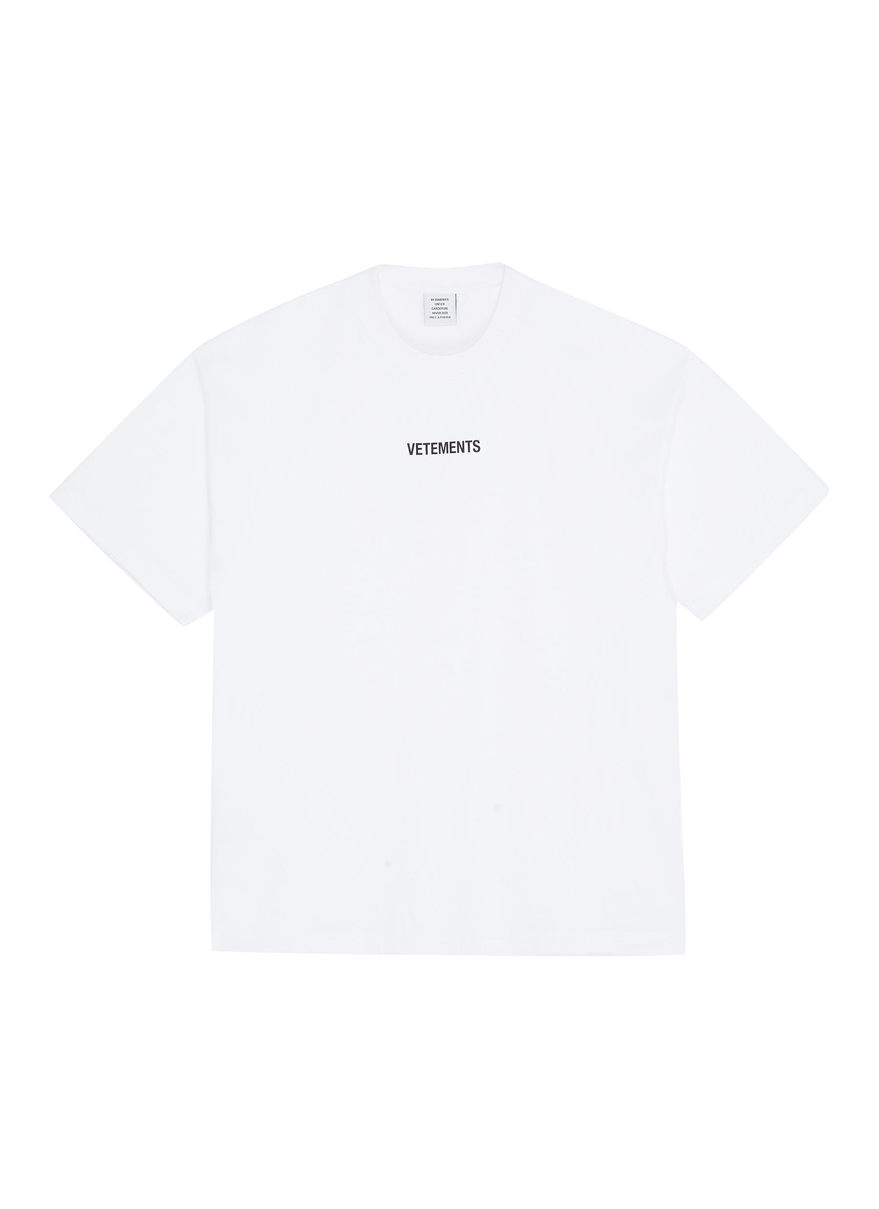 Vetements Logo Print Washing Label T-shirt in White for Men | Lyst