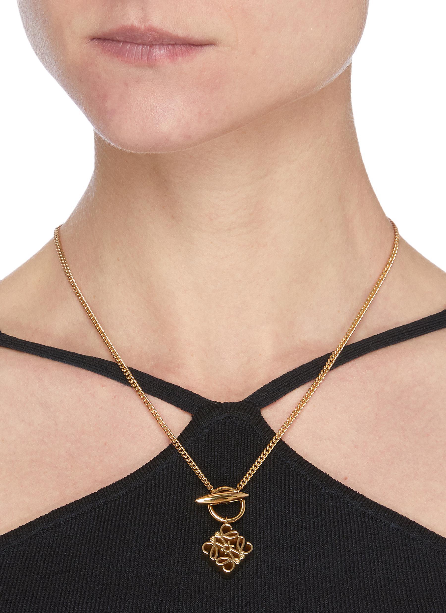 Loewe Anagram Pendant Necklace in ...