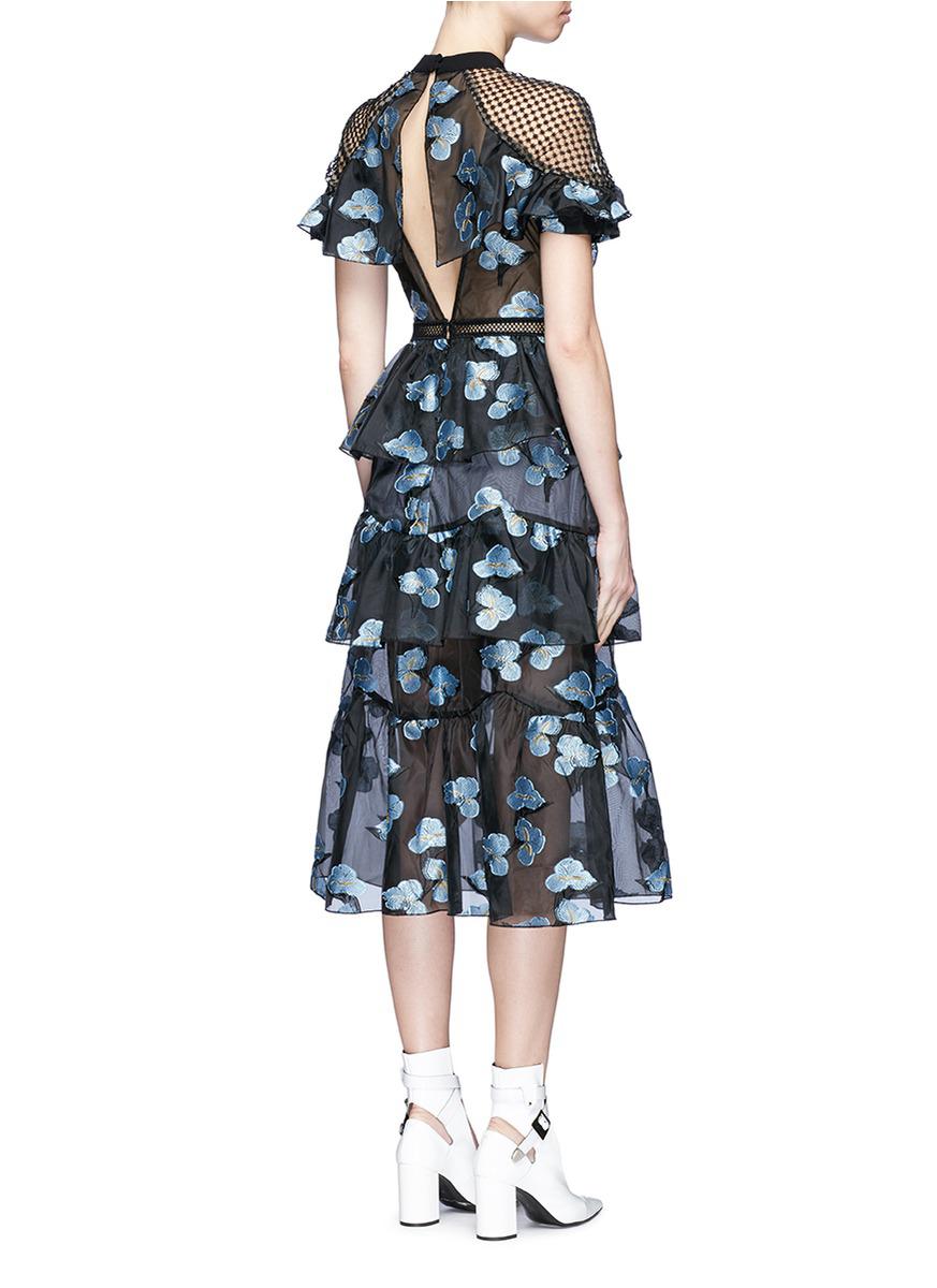 self portrait fil coupe dress