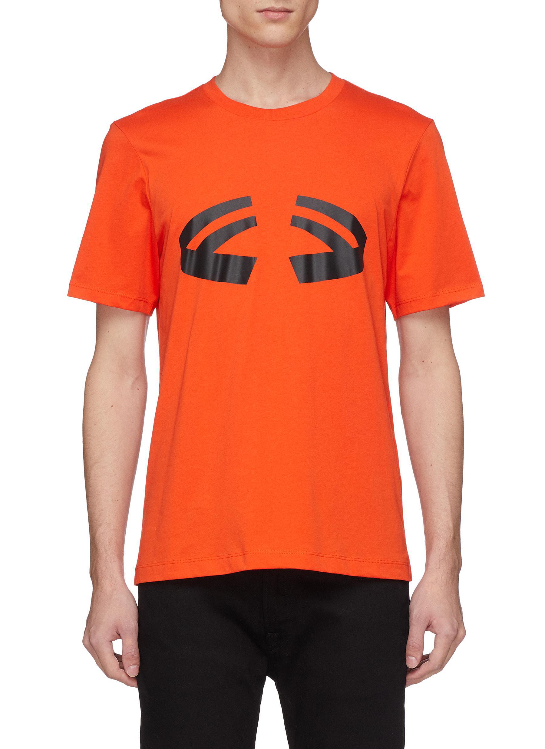 Cotton Orange Halloween T-shirt for Men 