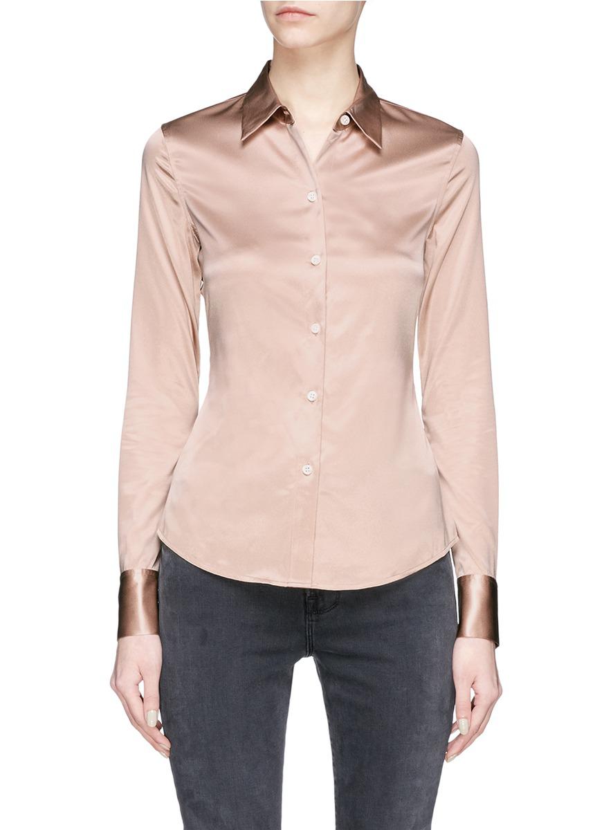 theory satin blouse