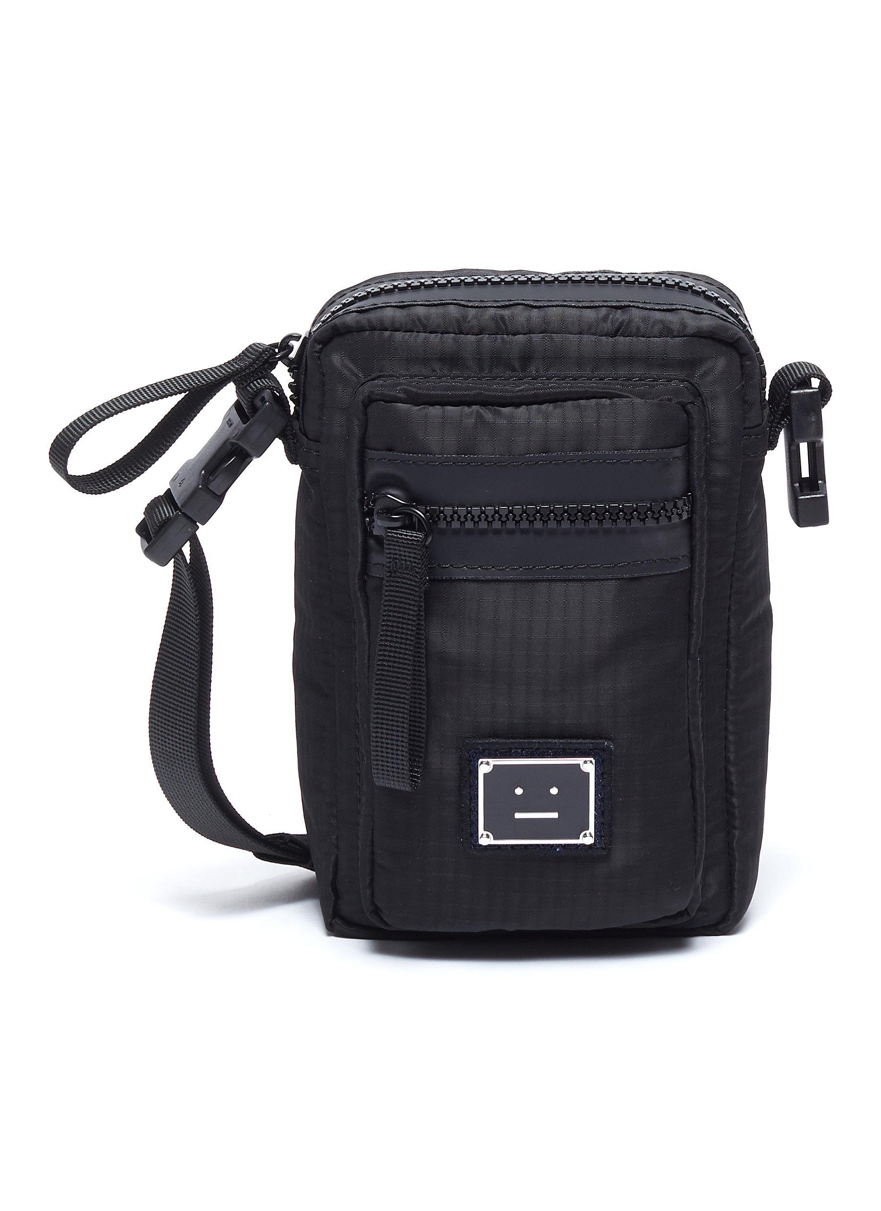 Acne Studios Synthetic Nylon Messenger Bag in Black for Men Mens Bags Messenger bags 