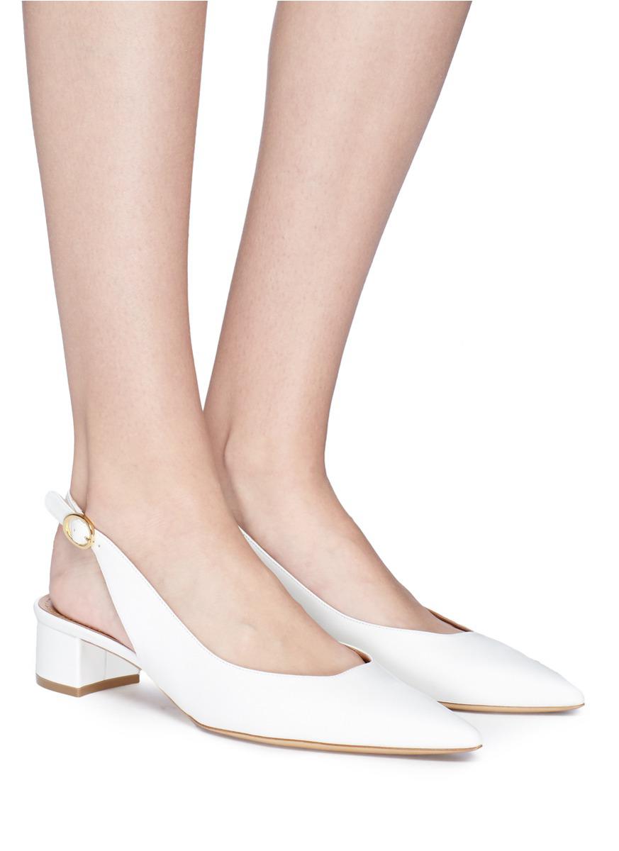 mansur gavriel leather slingback pumps