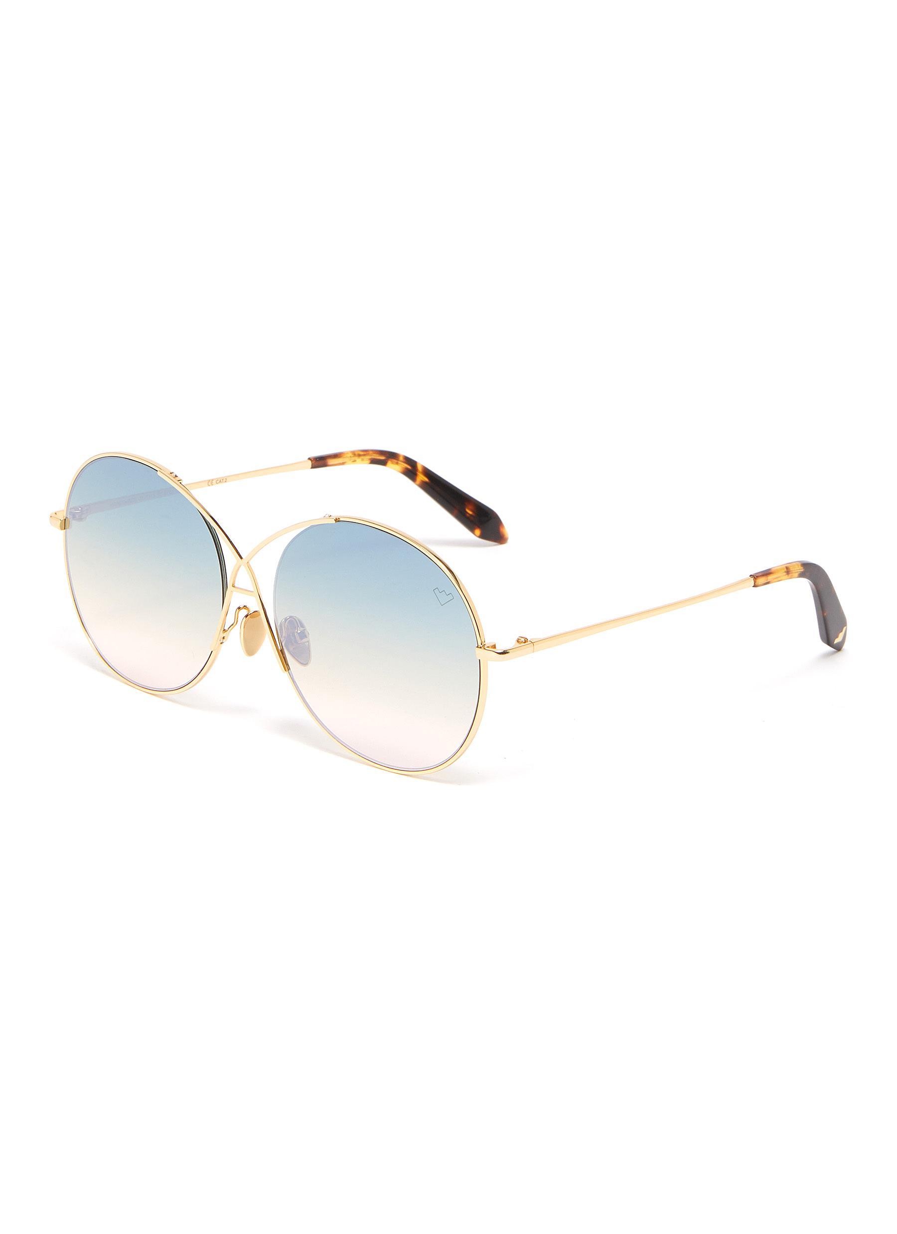 Spektre 'infinity Gota' Cutout Loop Bridge Metal Round Sunglasses in  Metallic | Lyst