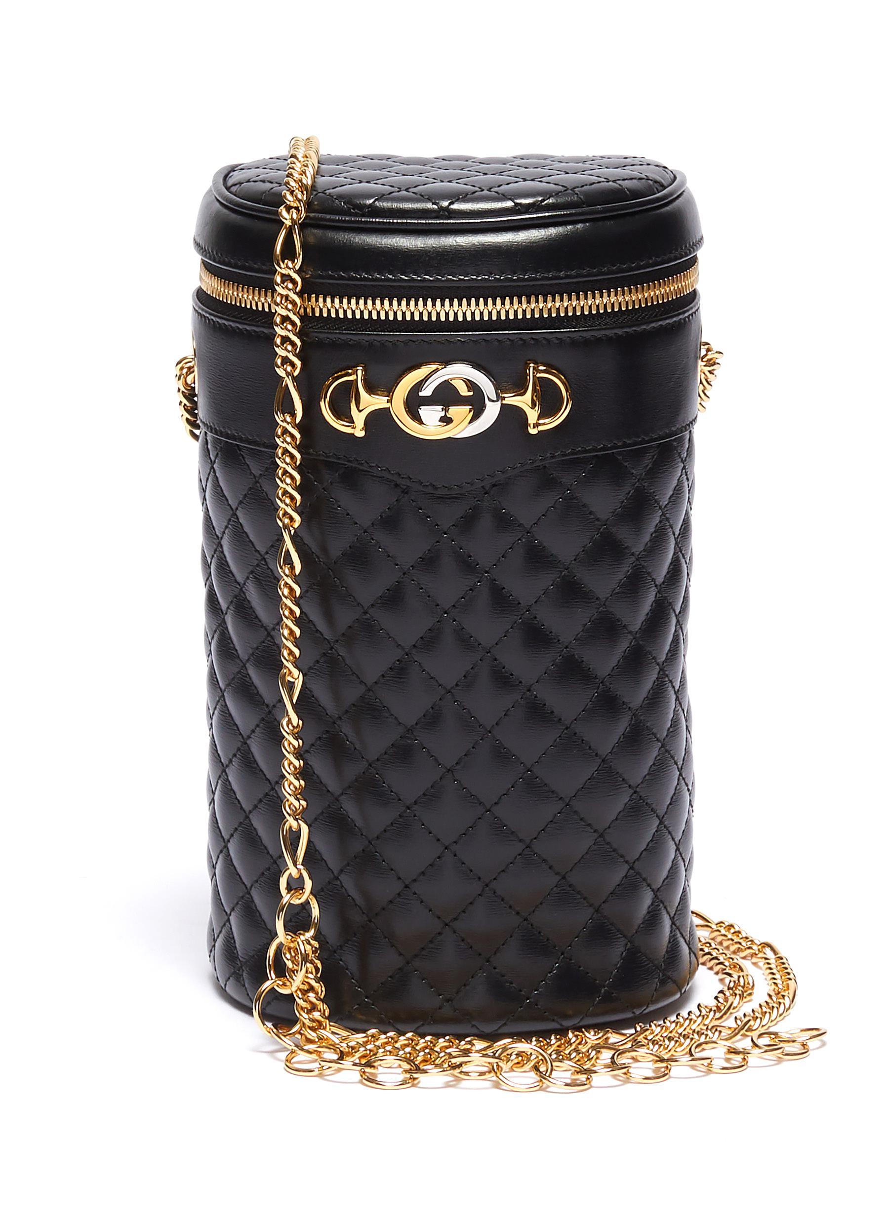 Gucci GG Horsebit Quilted Leather Chain Belt Bag in Black for Men - Lyst