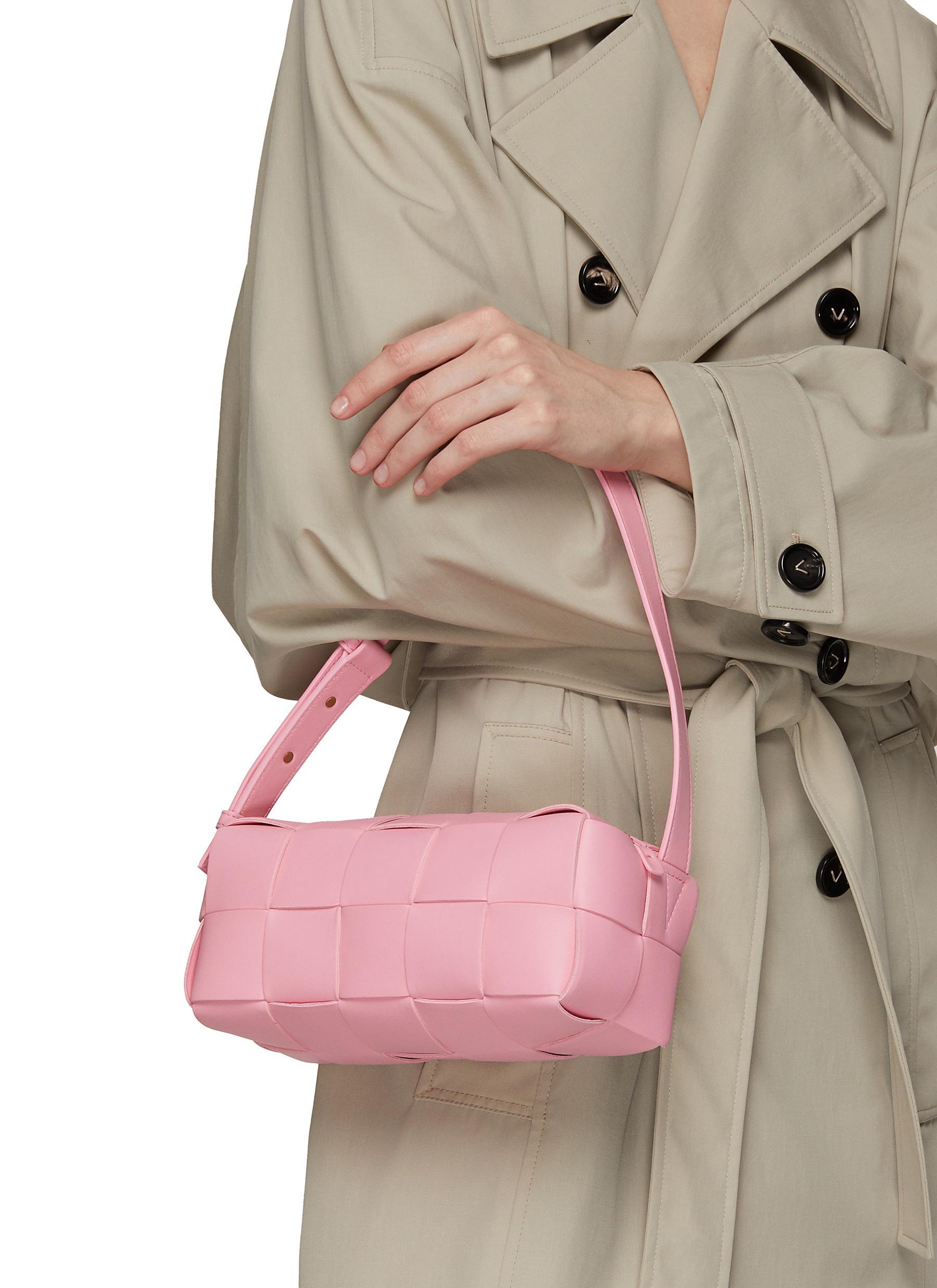 Bottega Veneta Small 'brick Cassette' Leather Shoulder Bag in Pink