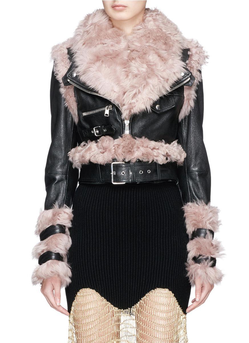 buffalo panelled biker jacket