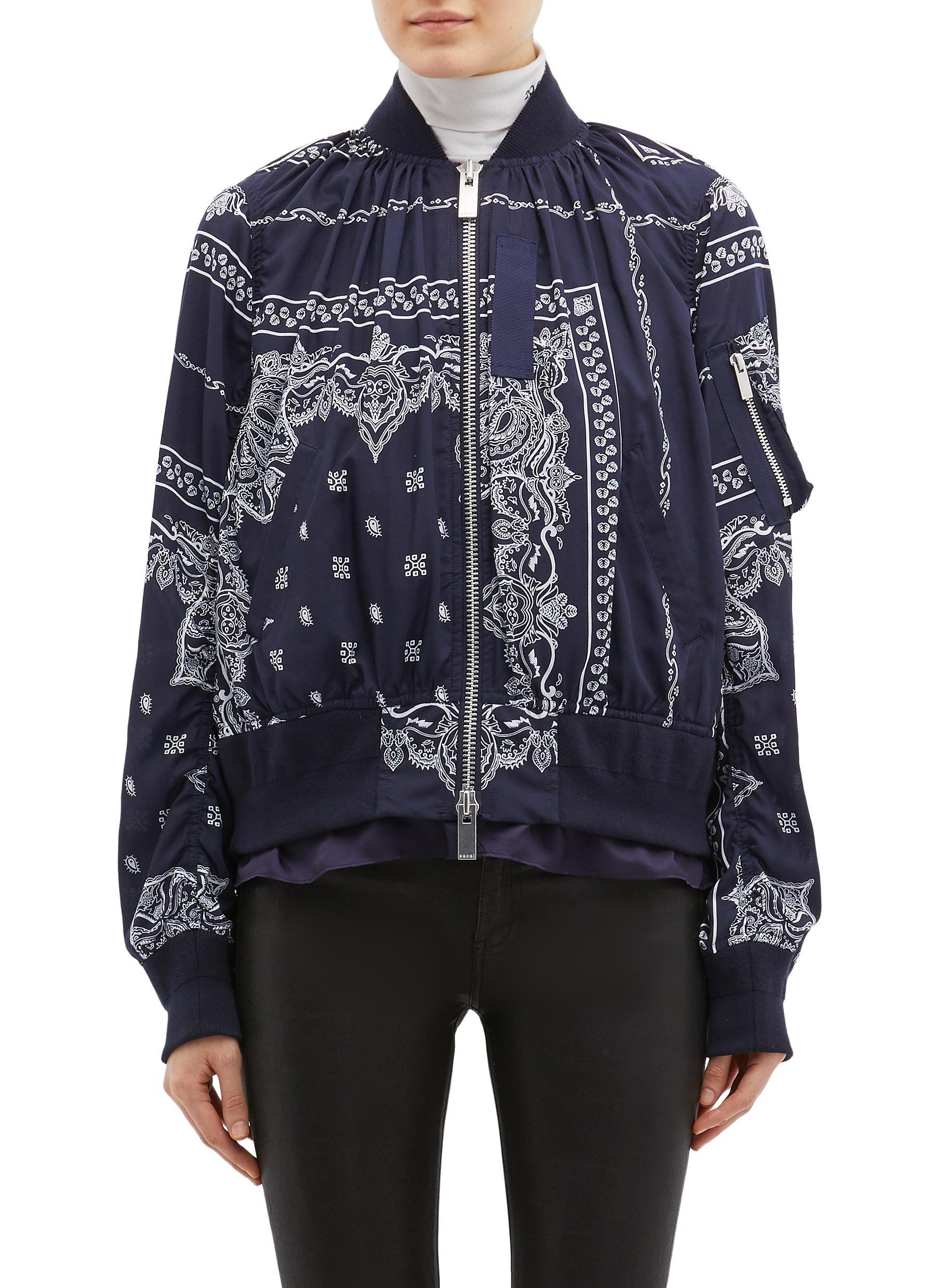 bandana print bomber jacket nezaket 