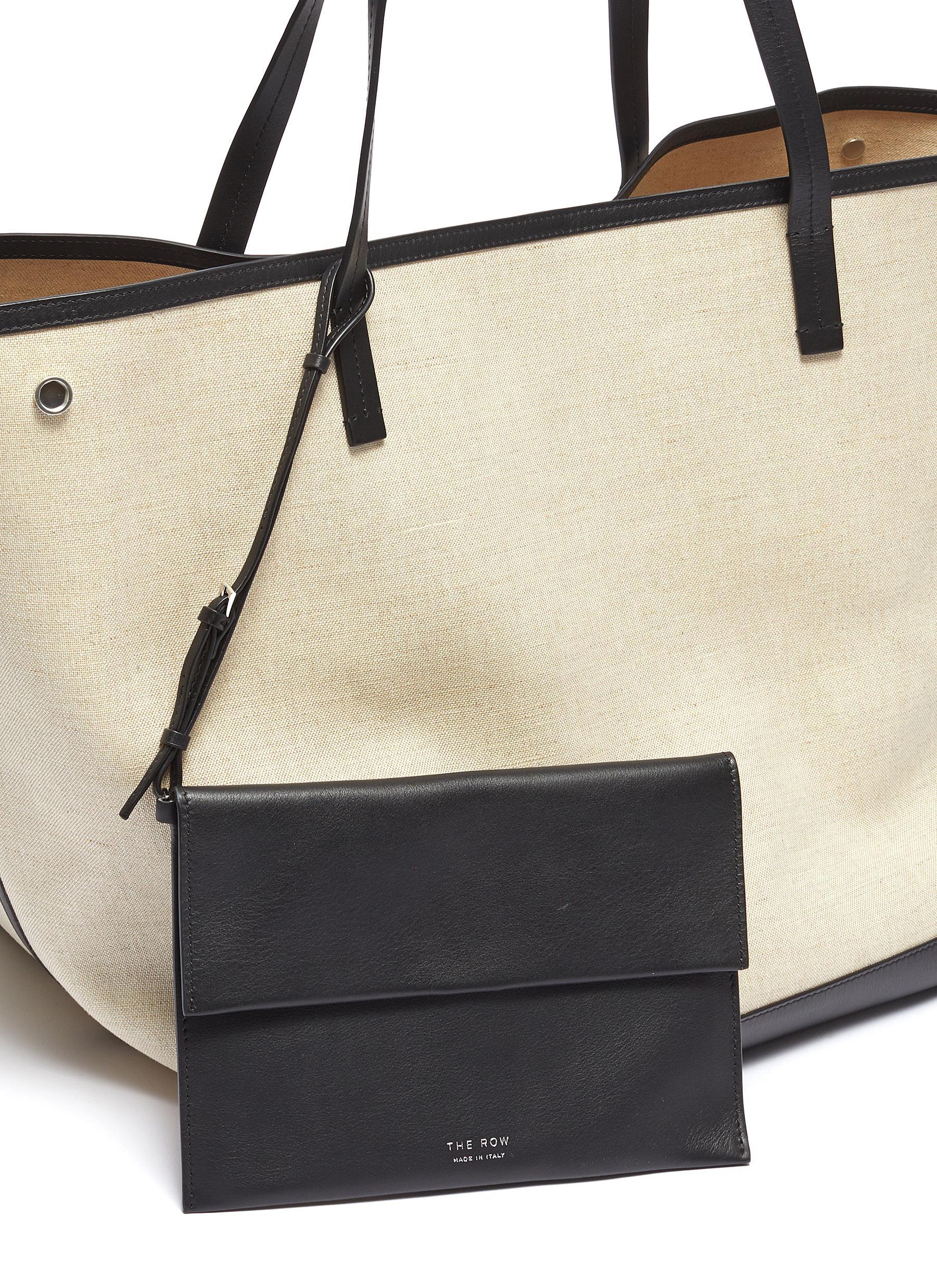 The Row Xl Park Tote Bag In Canvas in Black | Lyst