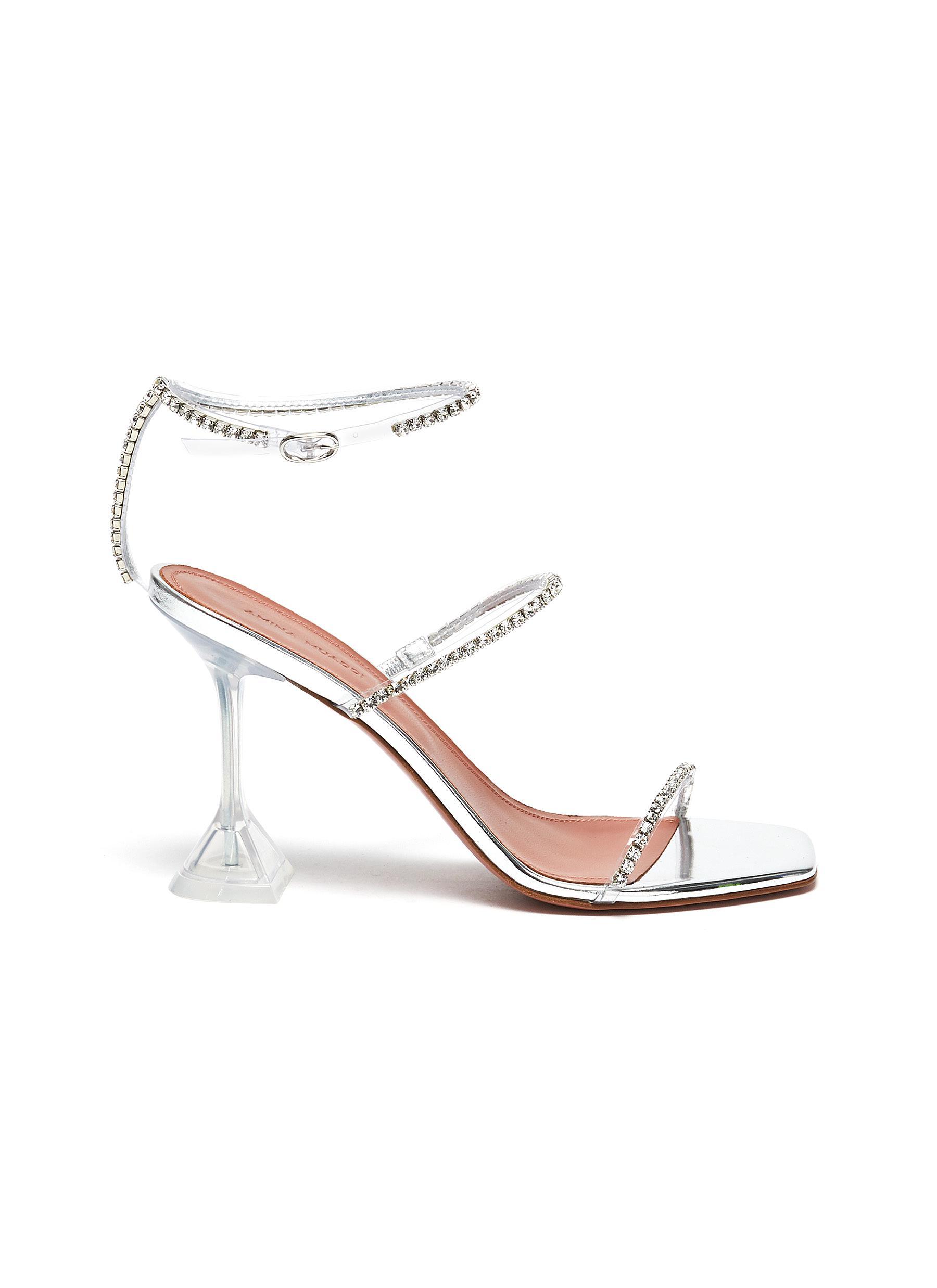 Amina muaddi gilda crystal sandals outlet