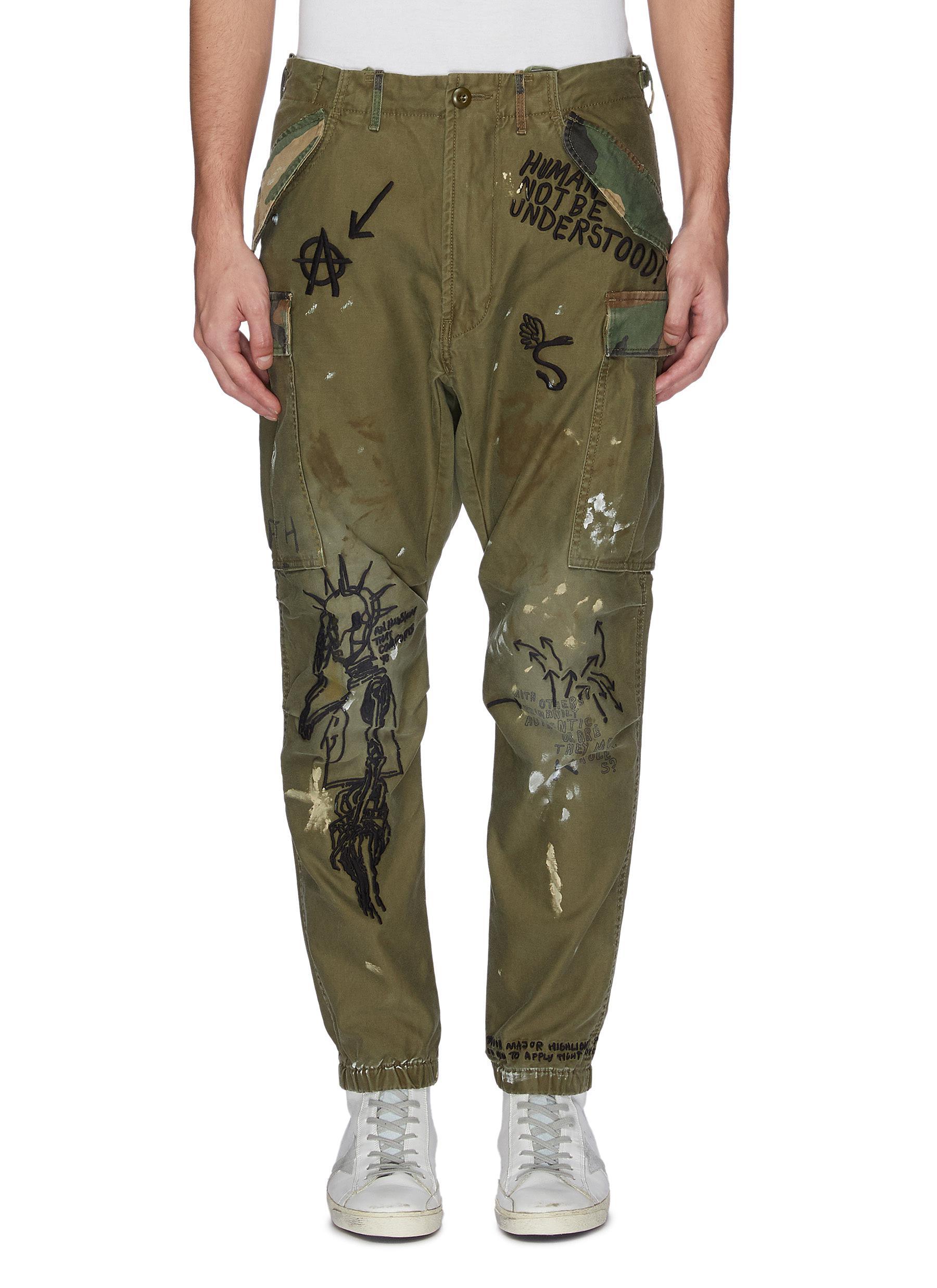 R13 Cotton 'surplus' Graffiti 