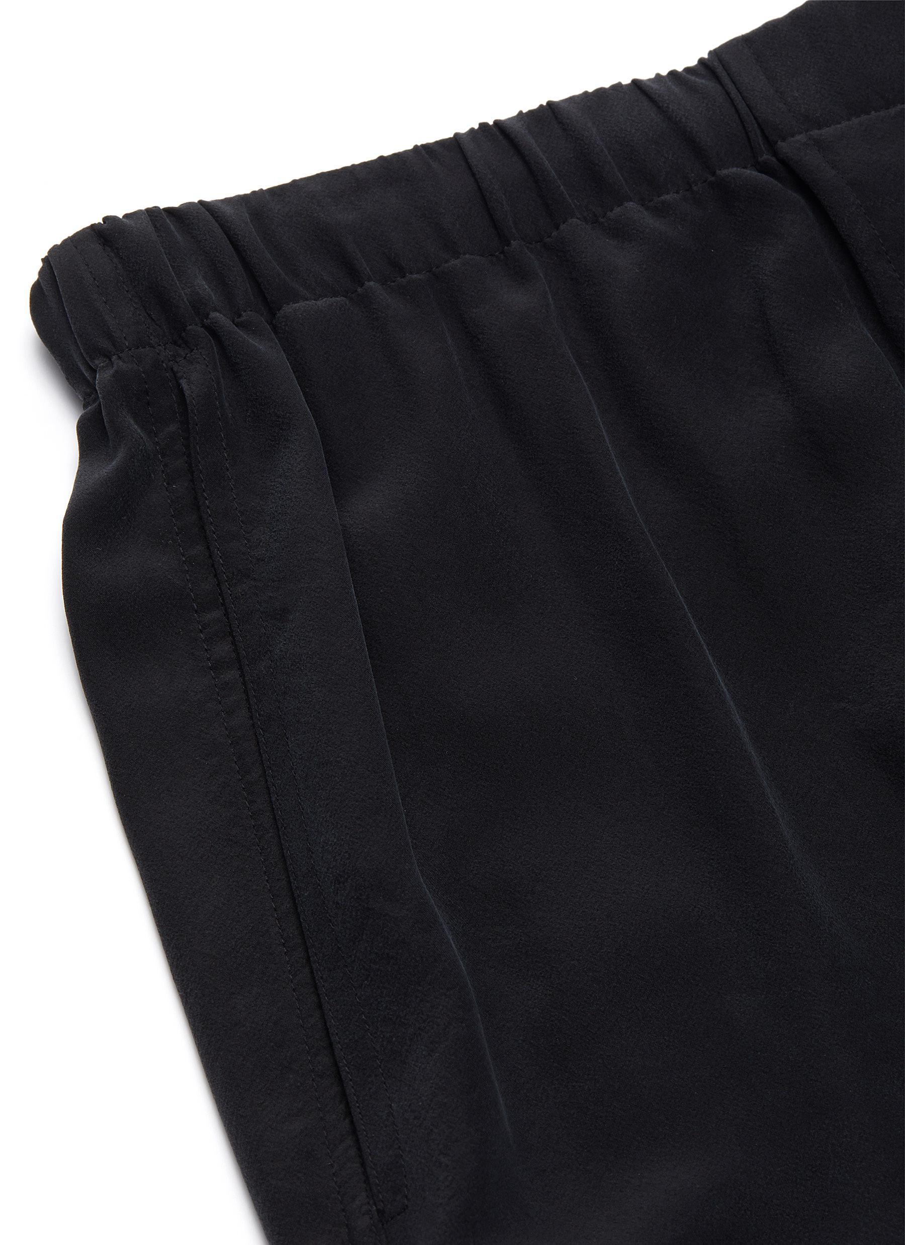 Theory Sandwashed Silk Cargo Pants in Black - Lyst