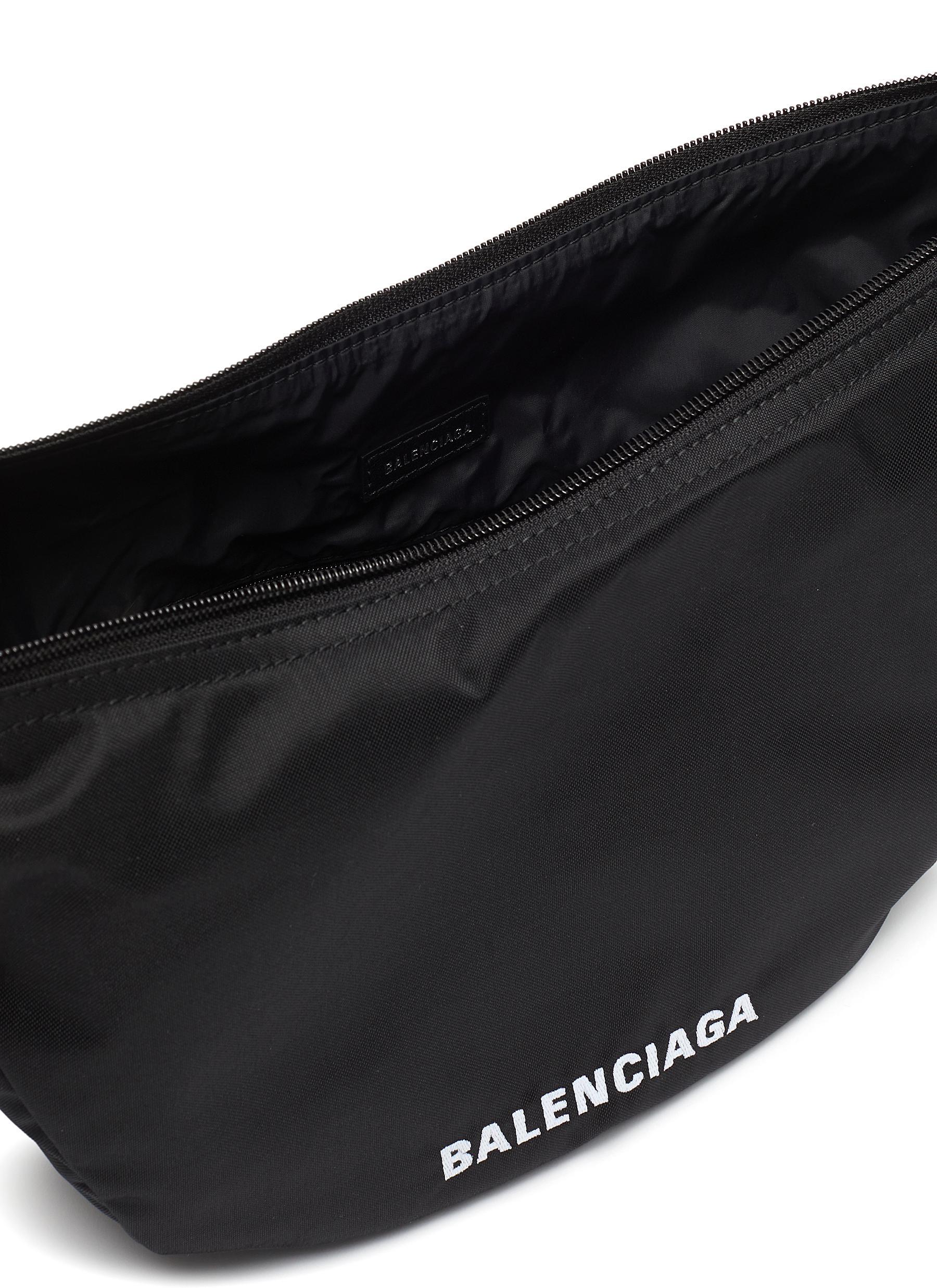 Padded Nylon Shoulder Bag in Black - Balenciaga