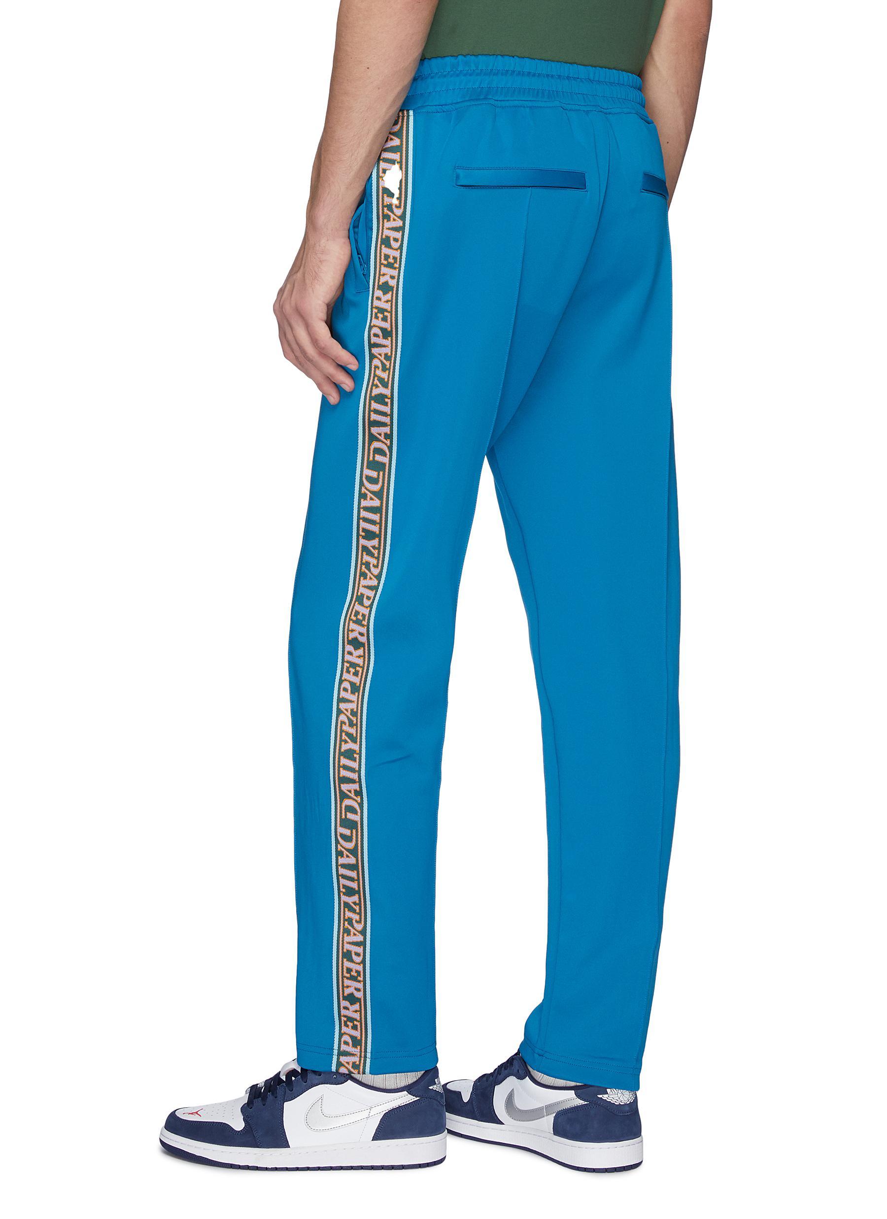 daily paper track pants blue