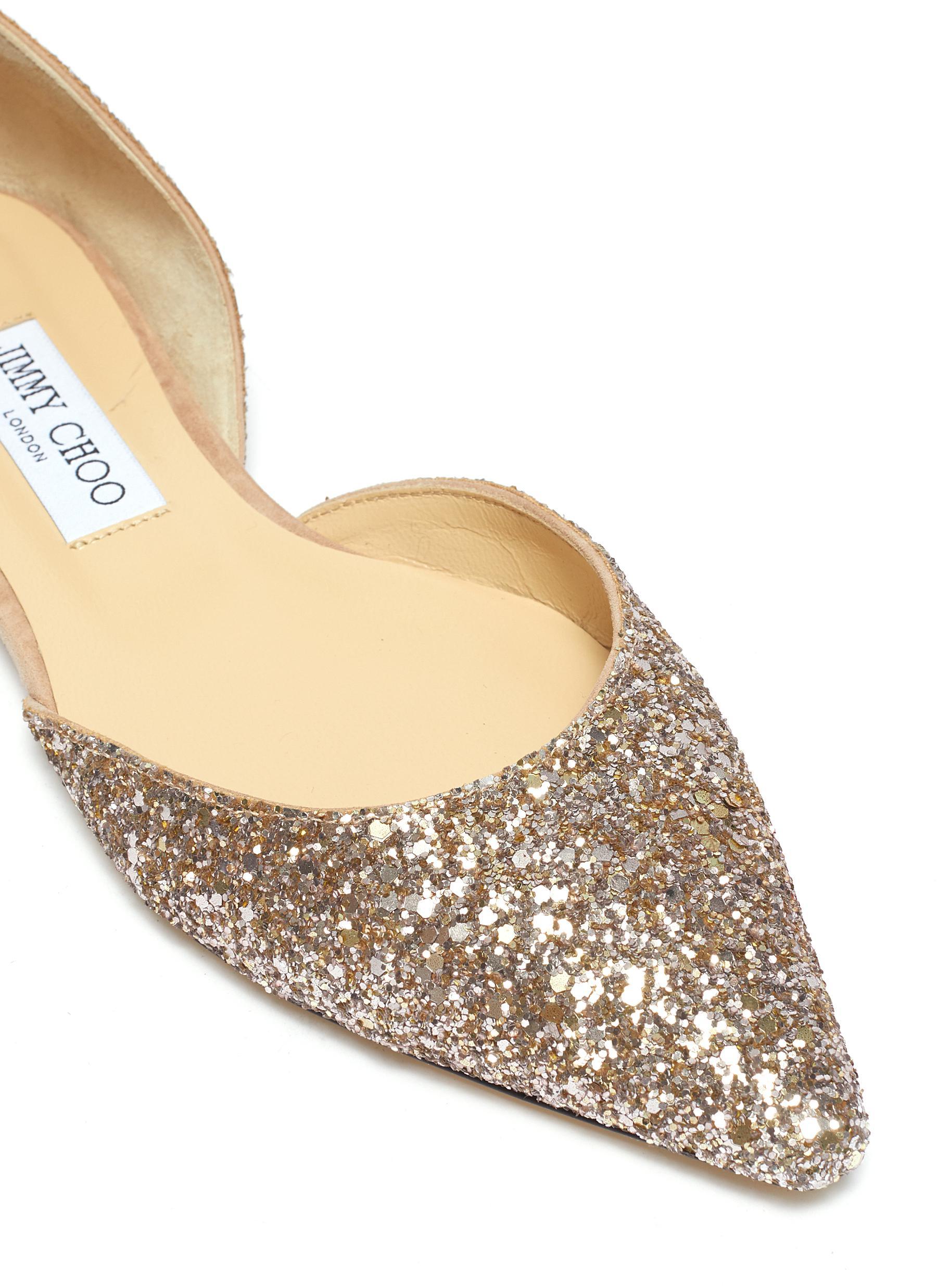 pink sparkly flats
