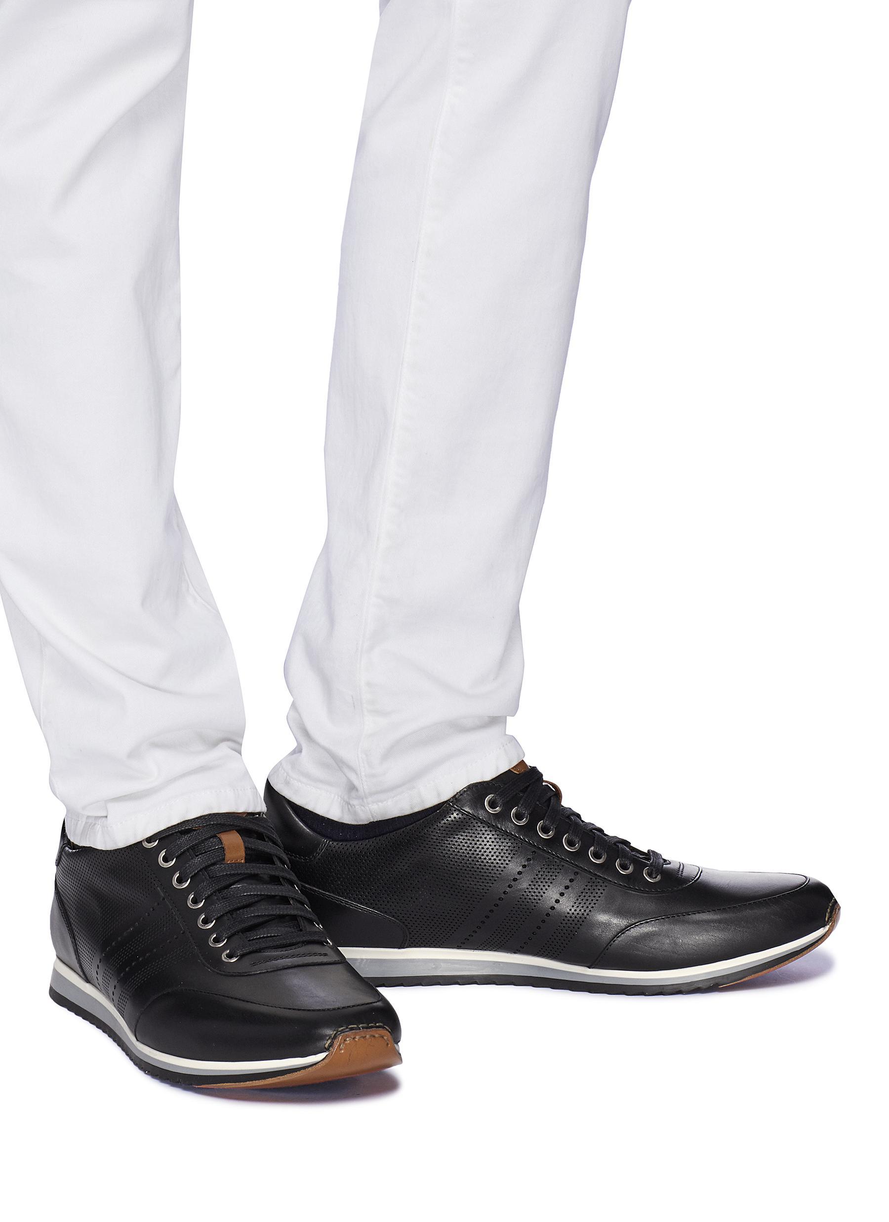 black magnanni sneakers