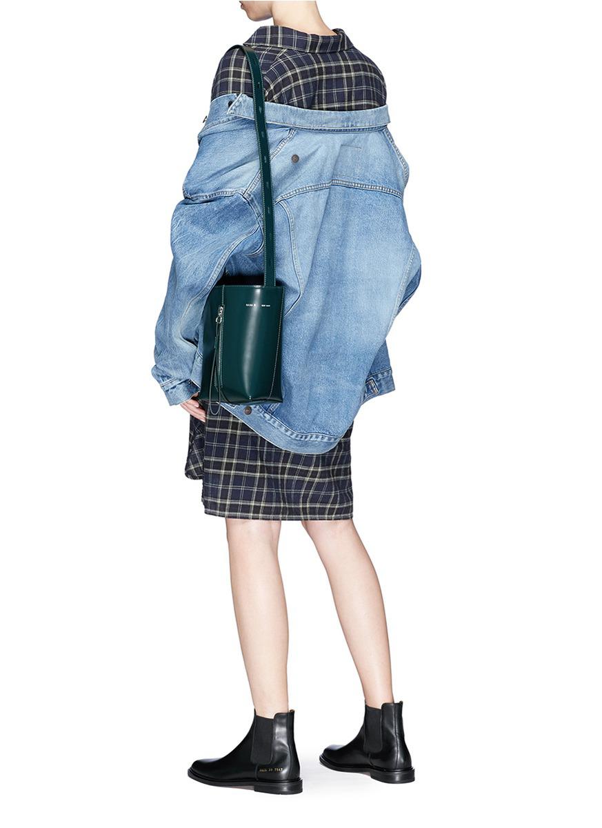 kara leather bucket bag