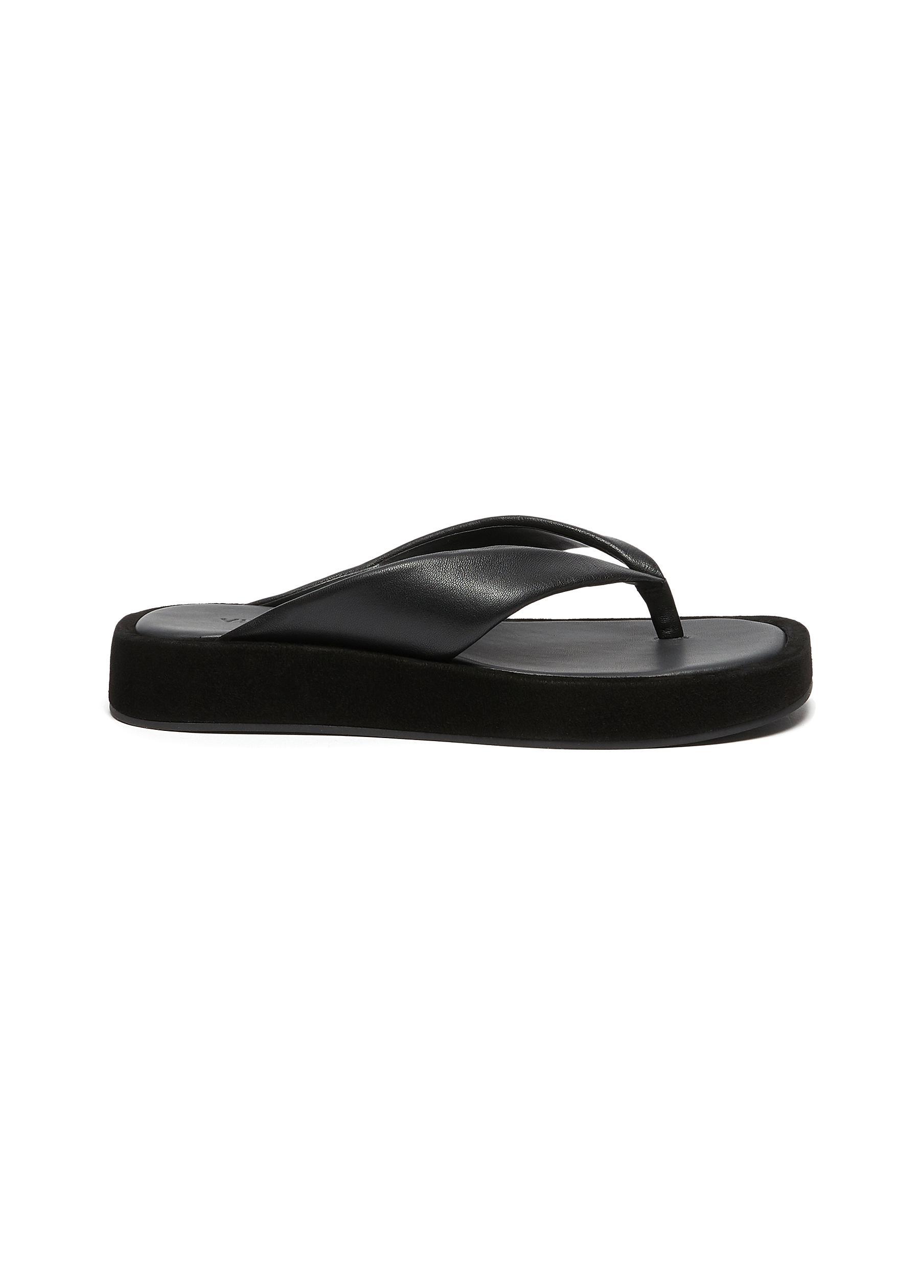 Vince Nell' Platform Thong Sandals in Black | Lyst
