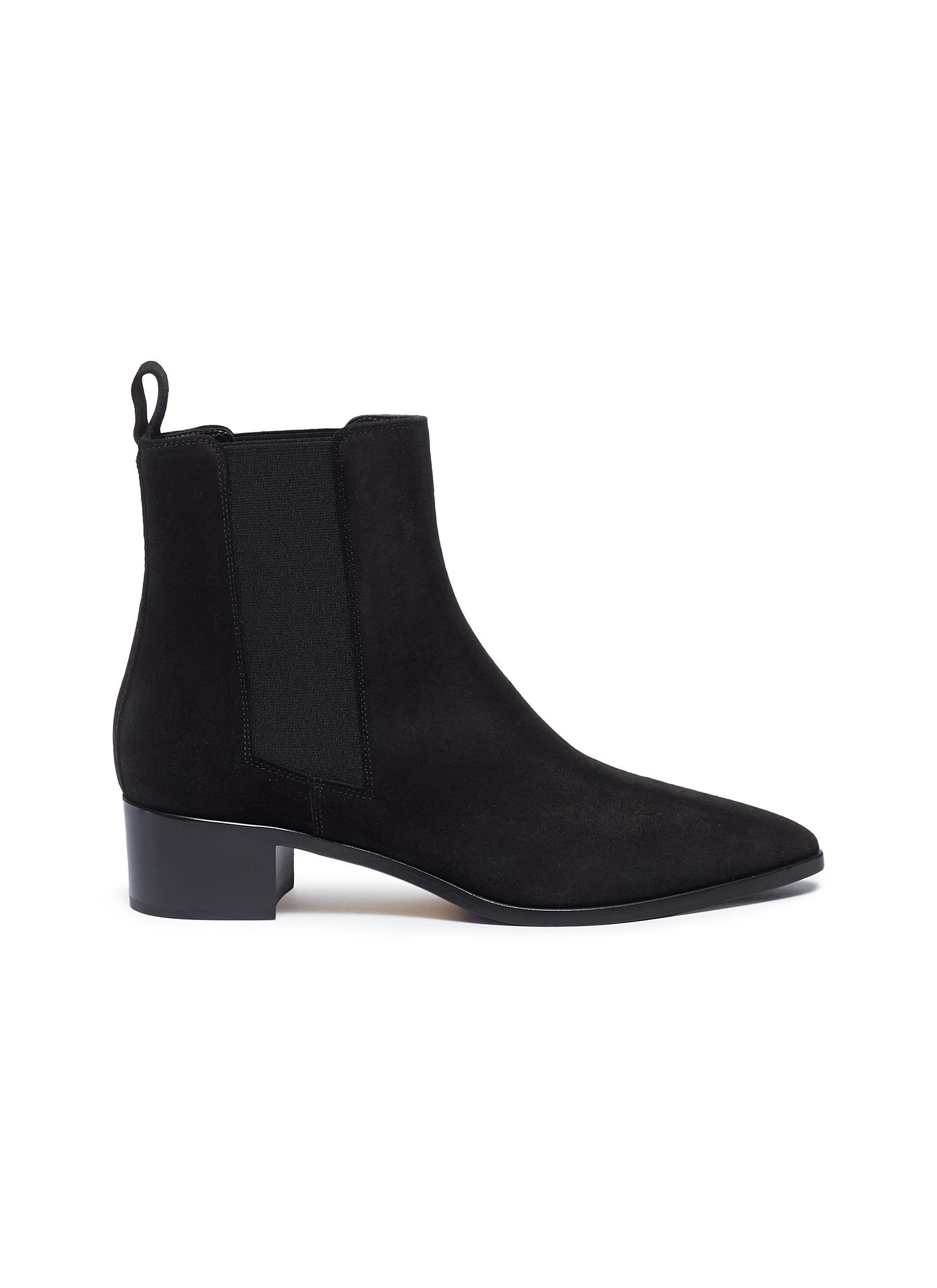 Aeyde 'lou' Suede Chelsea Boots in Black - Lyst