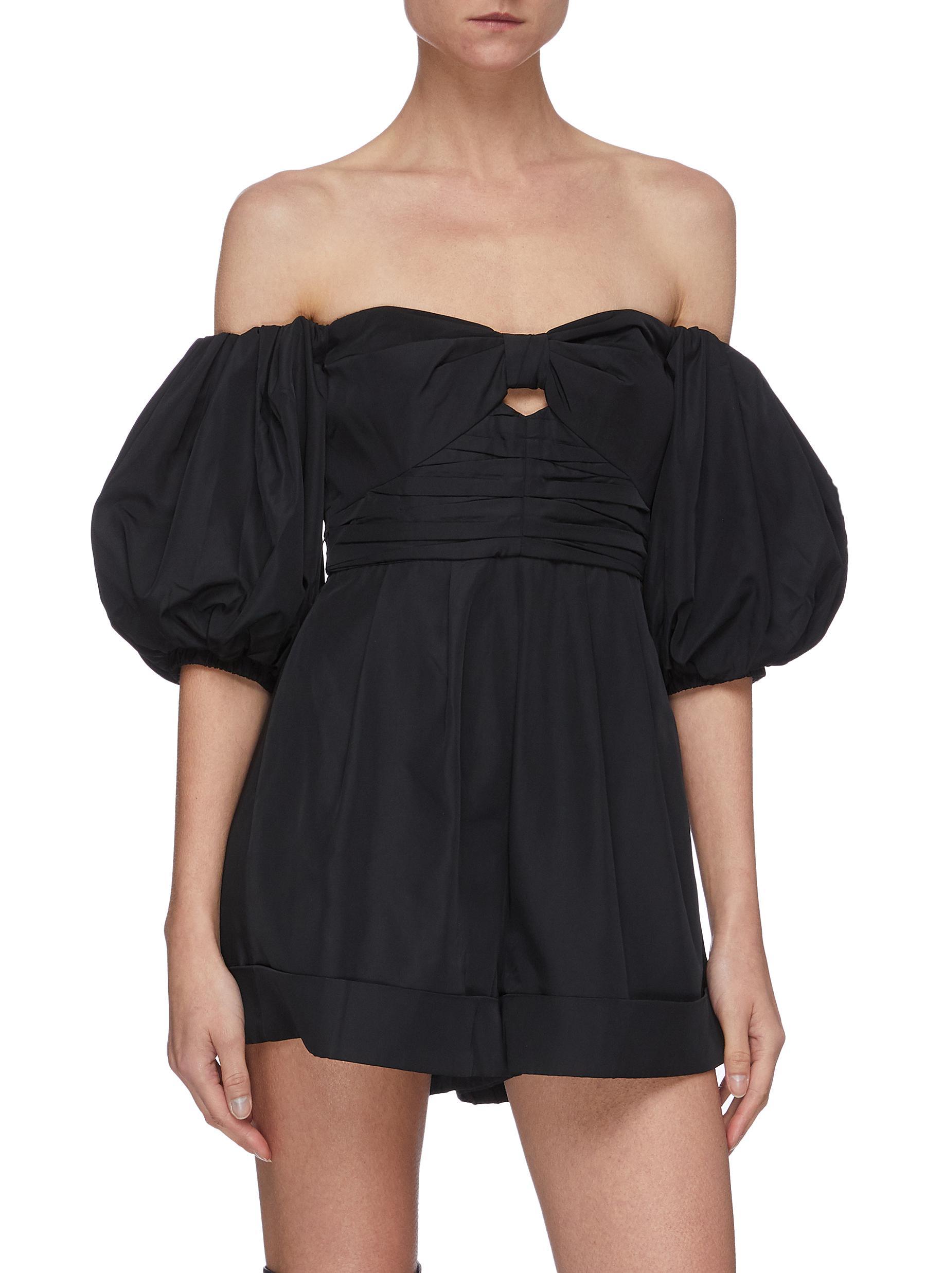 self portrait taffeta bow mini dress