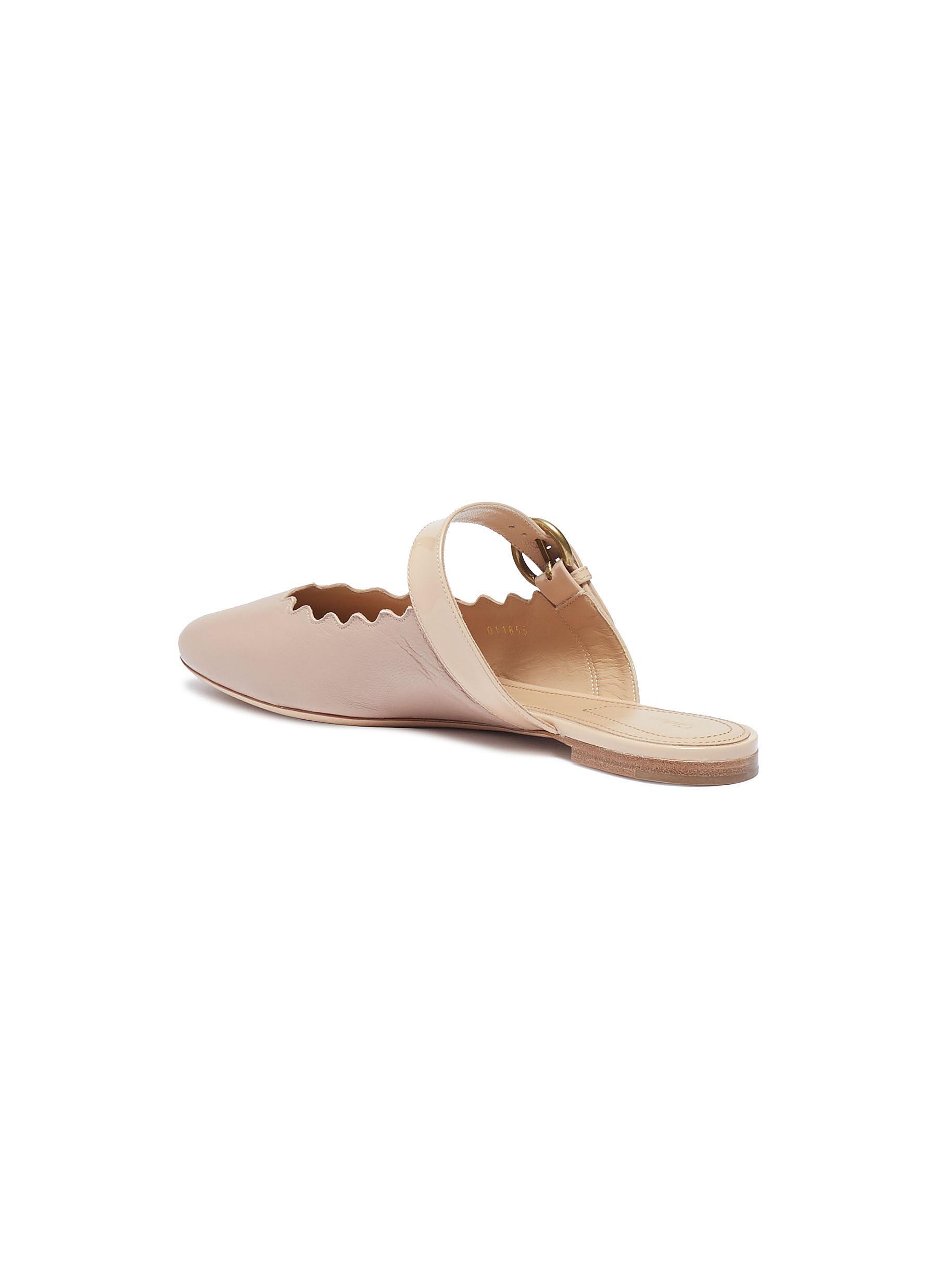 chloe lauren flat leather mary jane slide