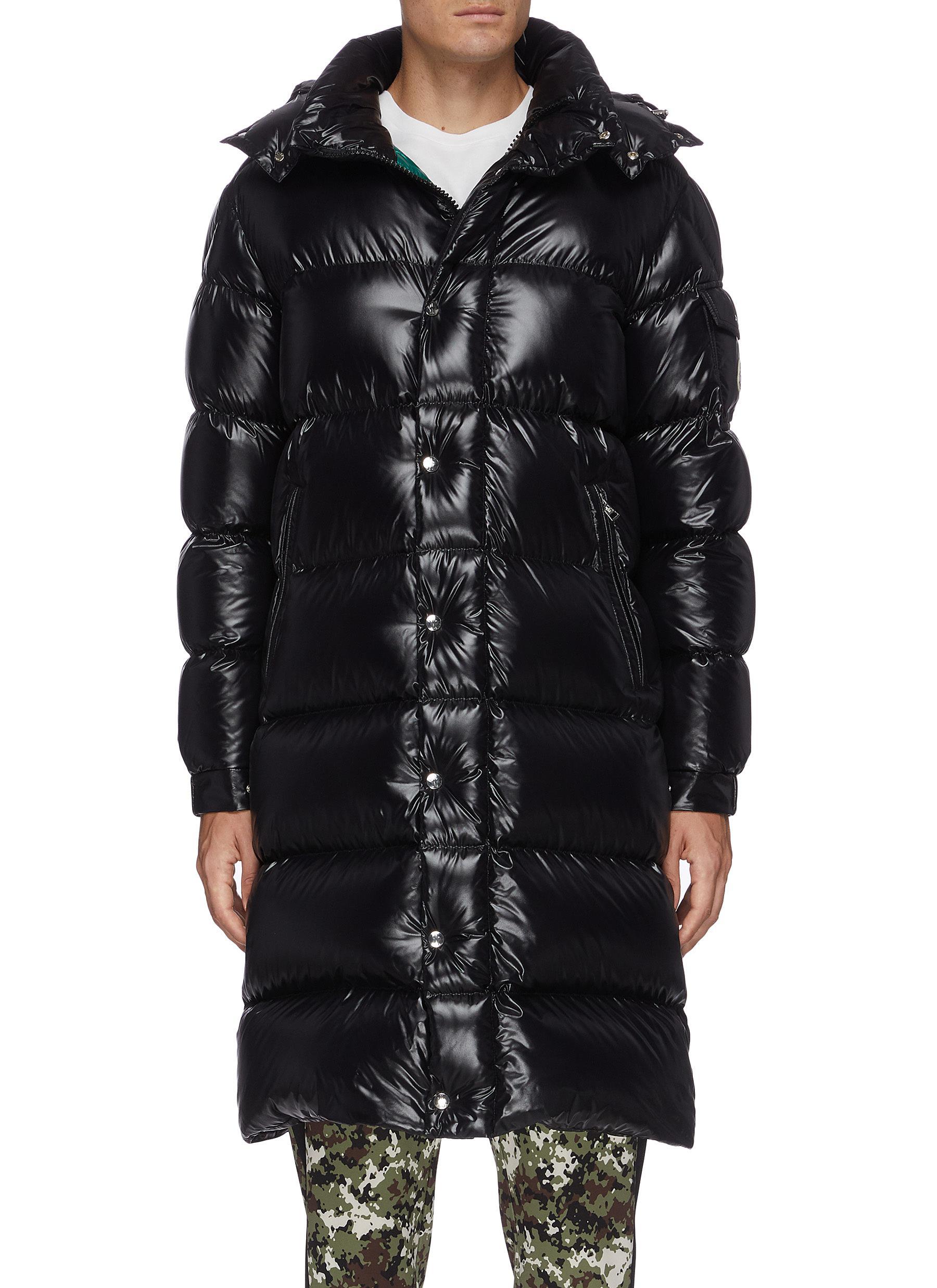 Moncler Synthetic Hanoverian Long Down Puffer Parka in Black for Men | Lyst