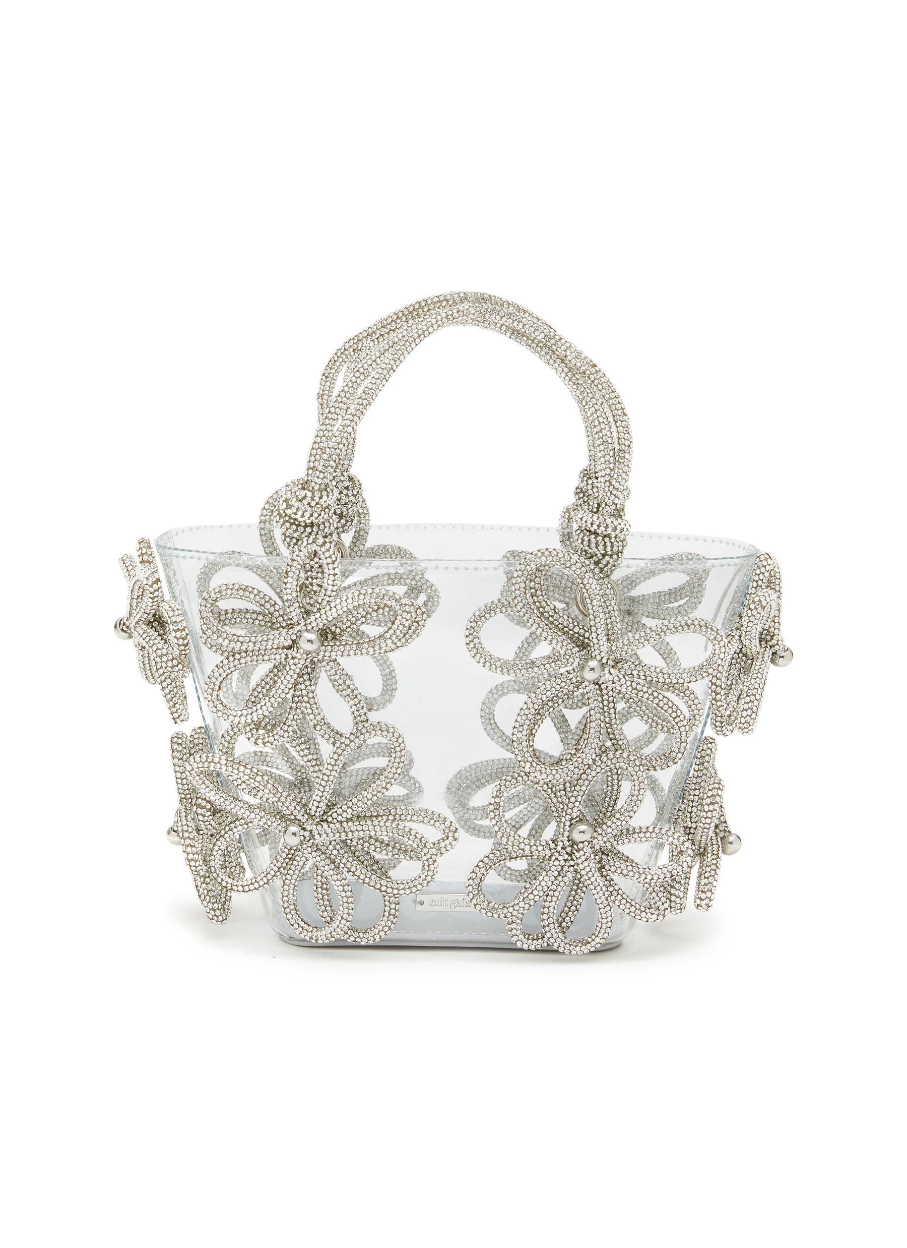 Cult Gaia Nano 'bloom' Crystal Embellished Flower Motif Top Handle Bag ...