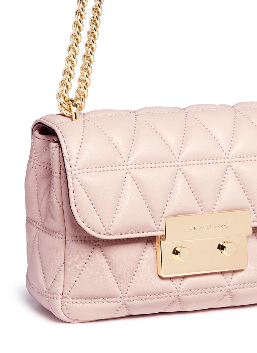 Lyst - Michael Kors &#39;sloan&#39; Small Quilted Leather Chain Crossbody Bag in Pink
