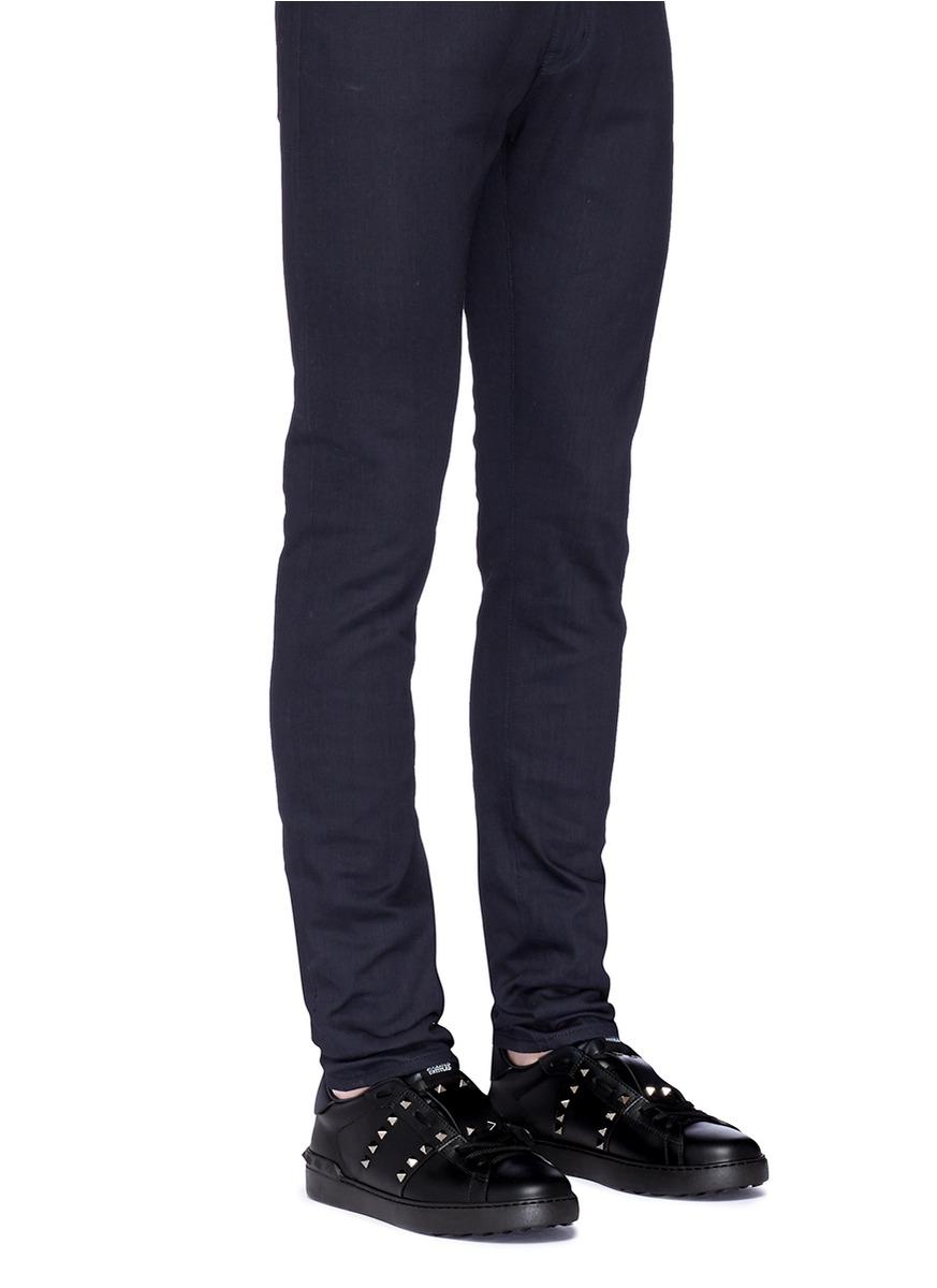 valentino mens black sneakers