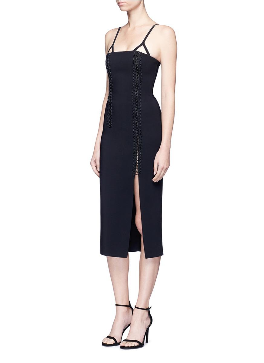 dion lee laced coil heeled boot